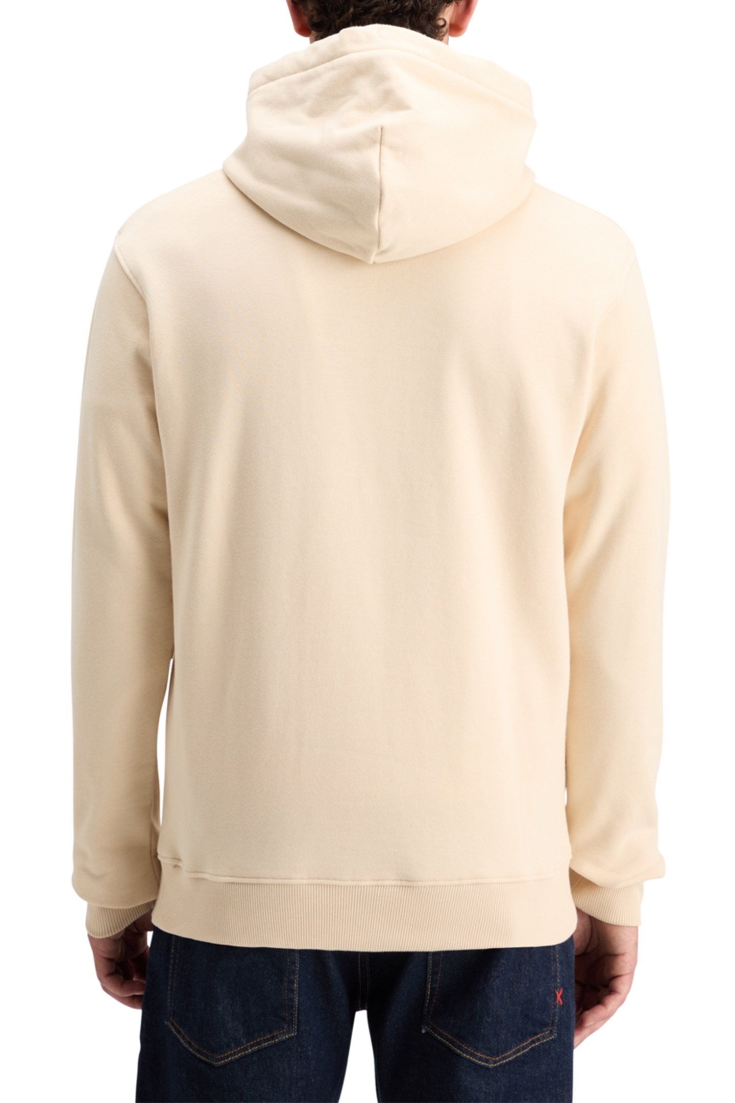 ESSENTIAL LOGO BADGE HOODIE PARCHMENT 2