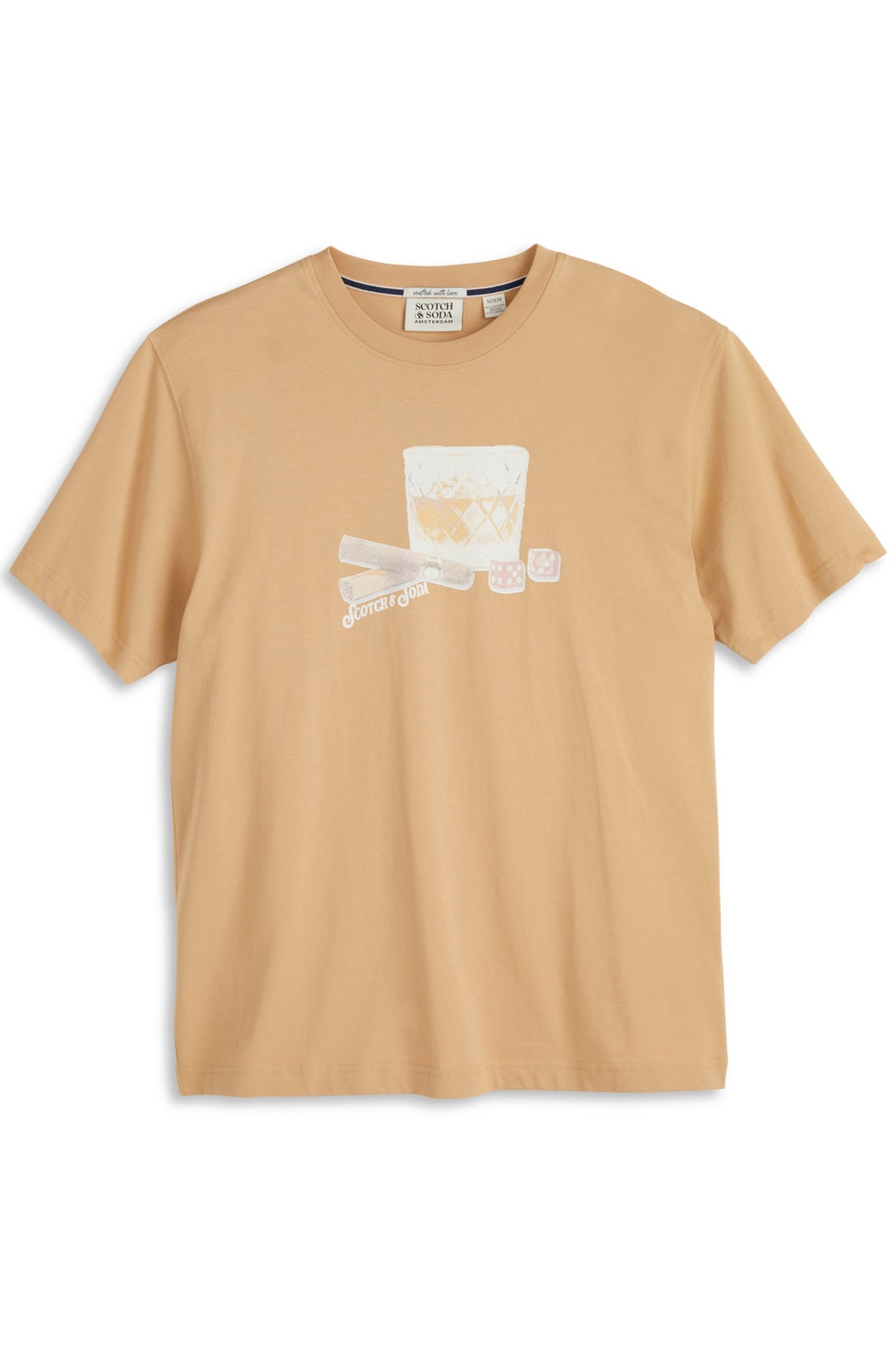 SS GRAPHIC TEE LT PASTEL BROWN 1