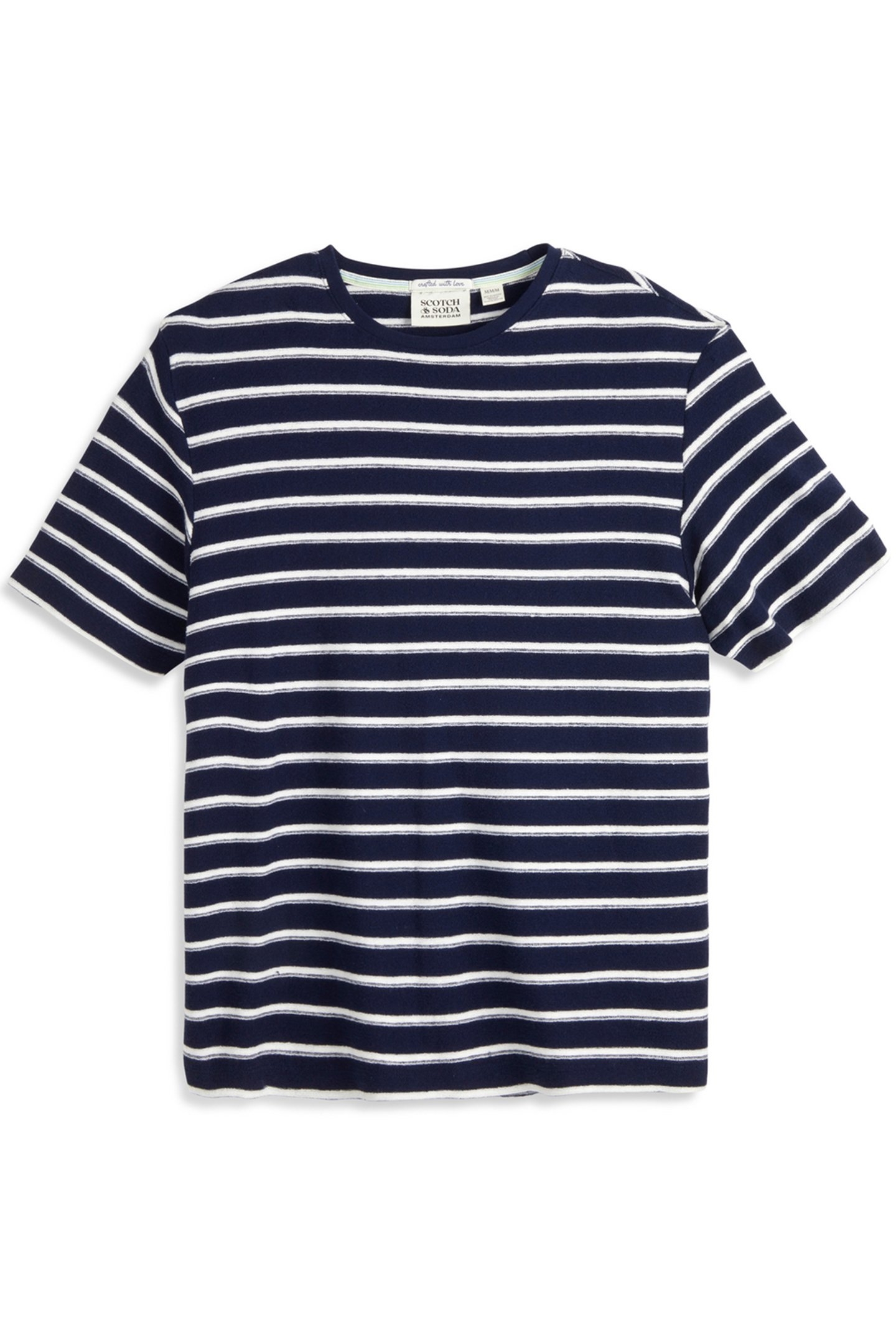 SS TEXTURED STRIPE TEE ASPHALT 1