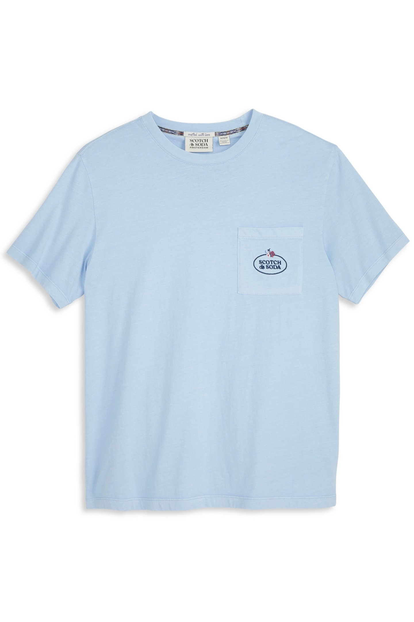 GARMENT DYED SS POCKET TEE BABY BLUE 1