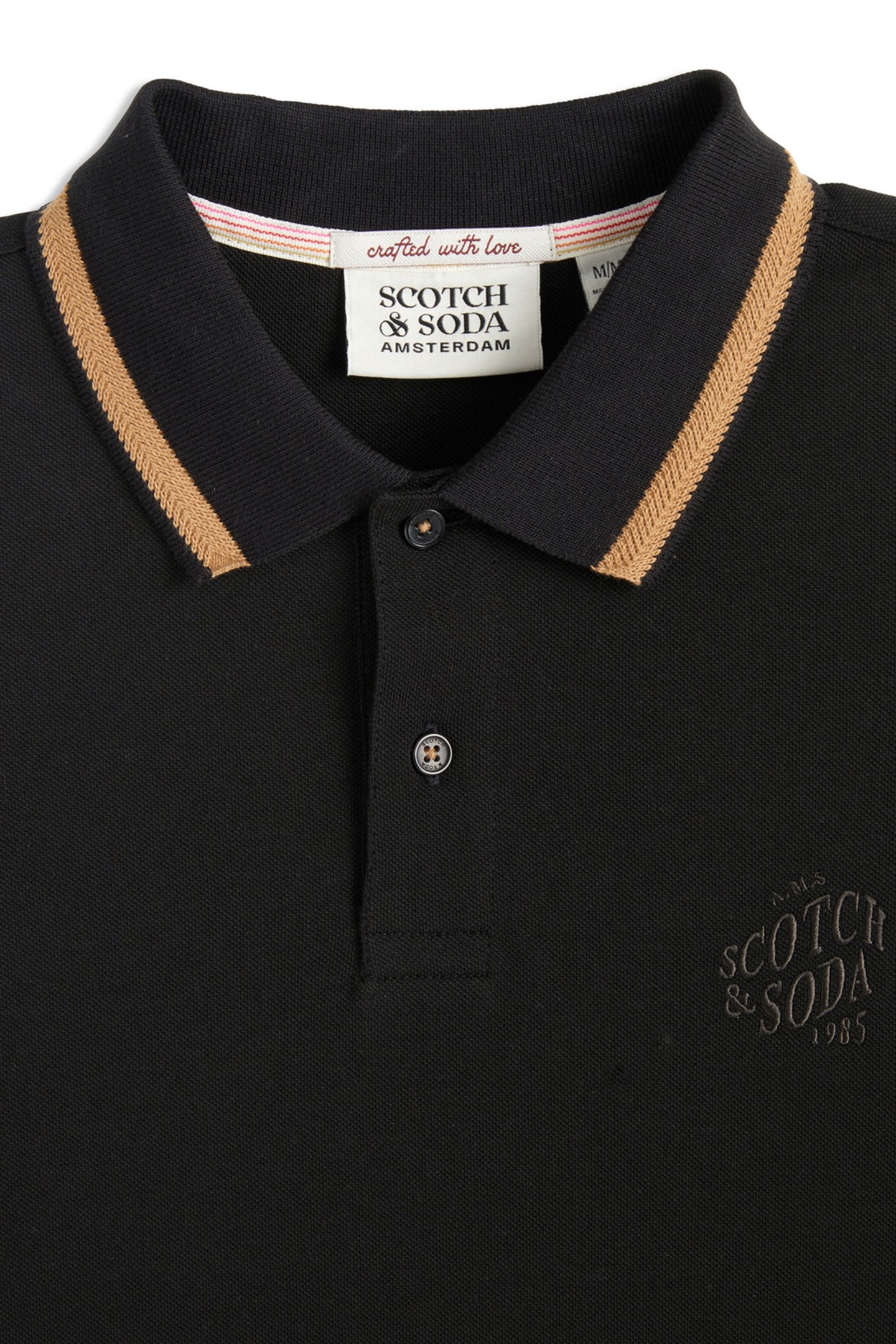 PIQUE SS POLO BLACK GREY 7