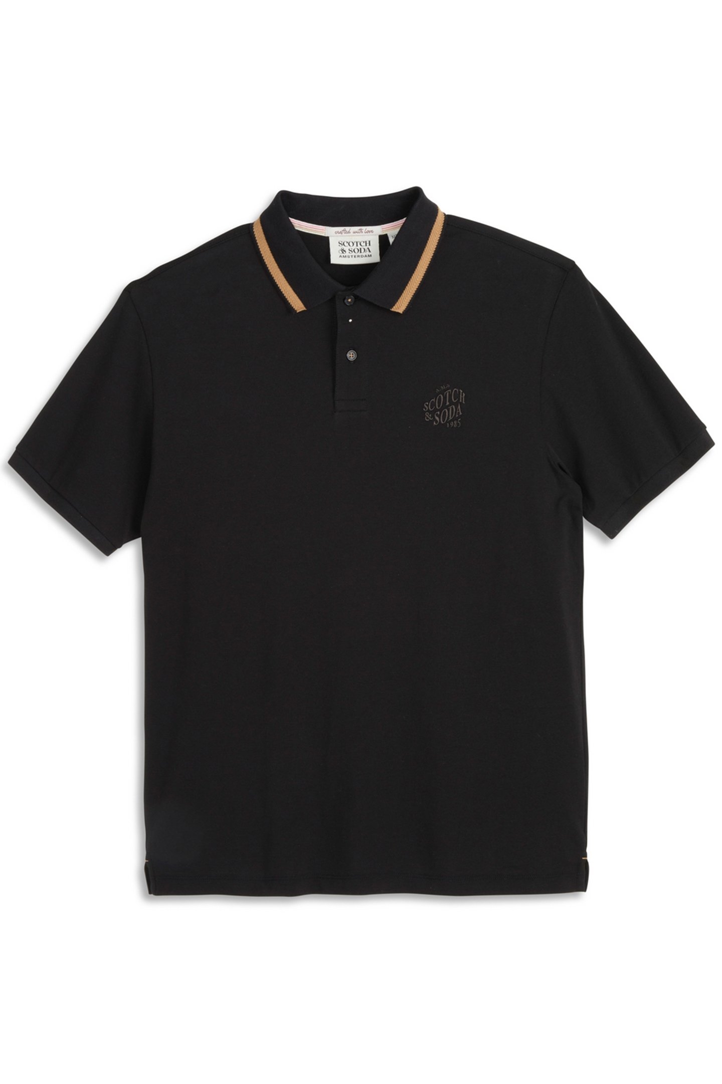 PIQUE SS POLO BLACK GREY 3
