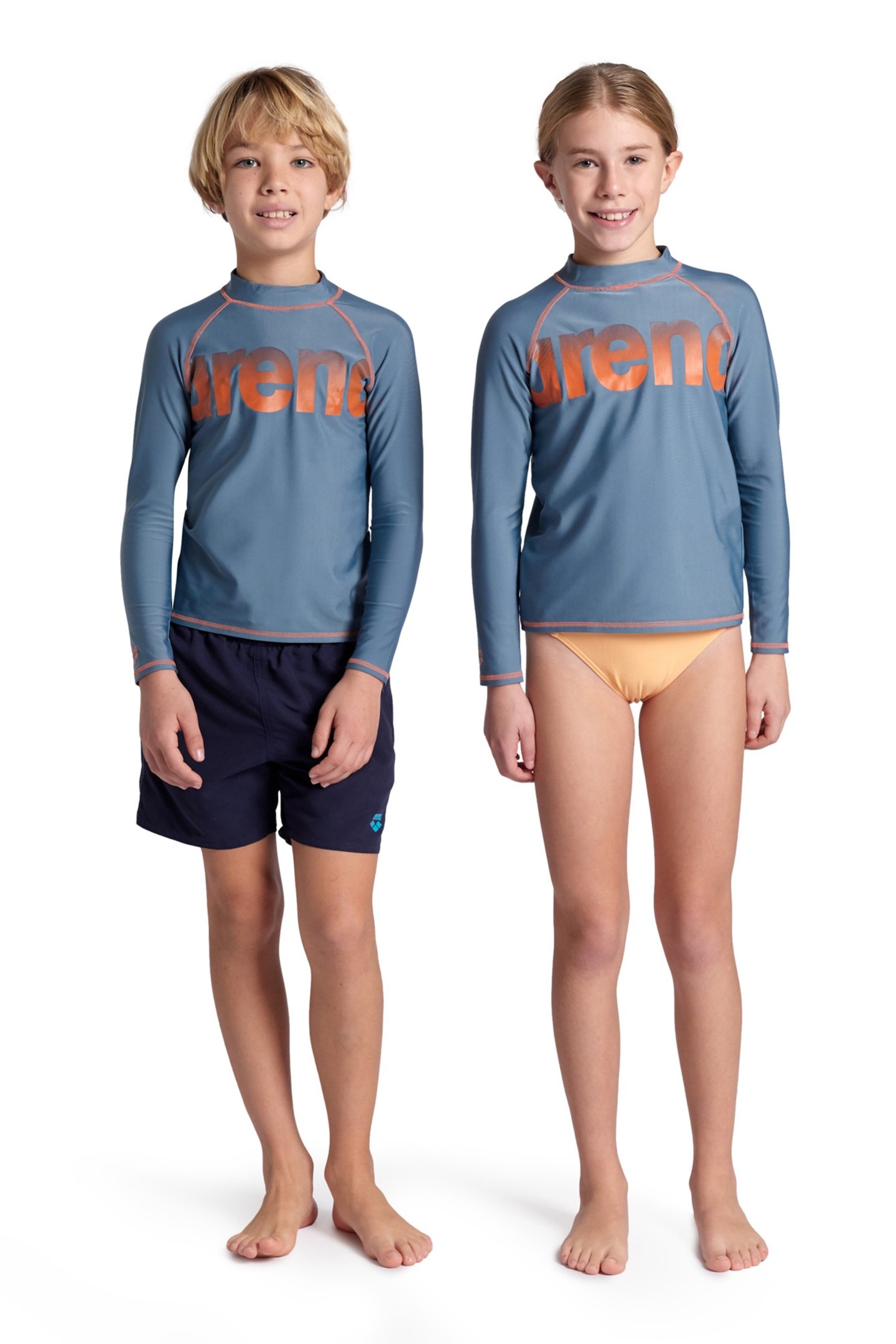 UNISEX JR ARENA RASH VEST L/S GRAPHIC STONE GREY-NESPOLA 2