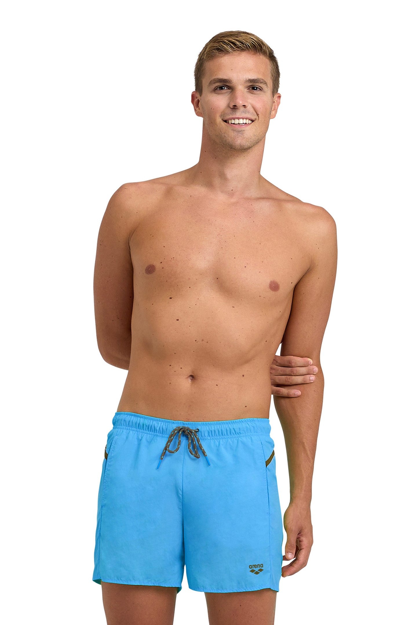 MEN'S ARENA PRO_FILE BEACH SHORT TURQUOISE-DARK OLIVE 1