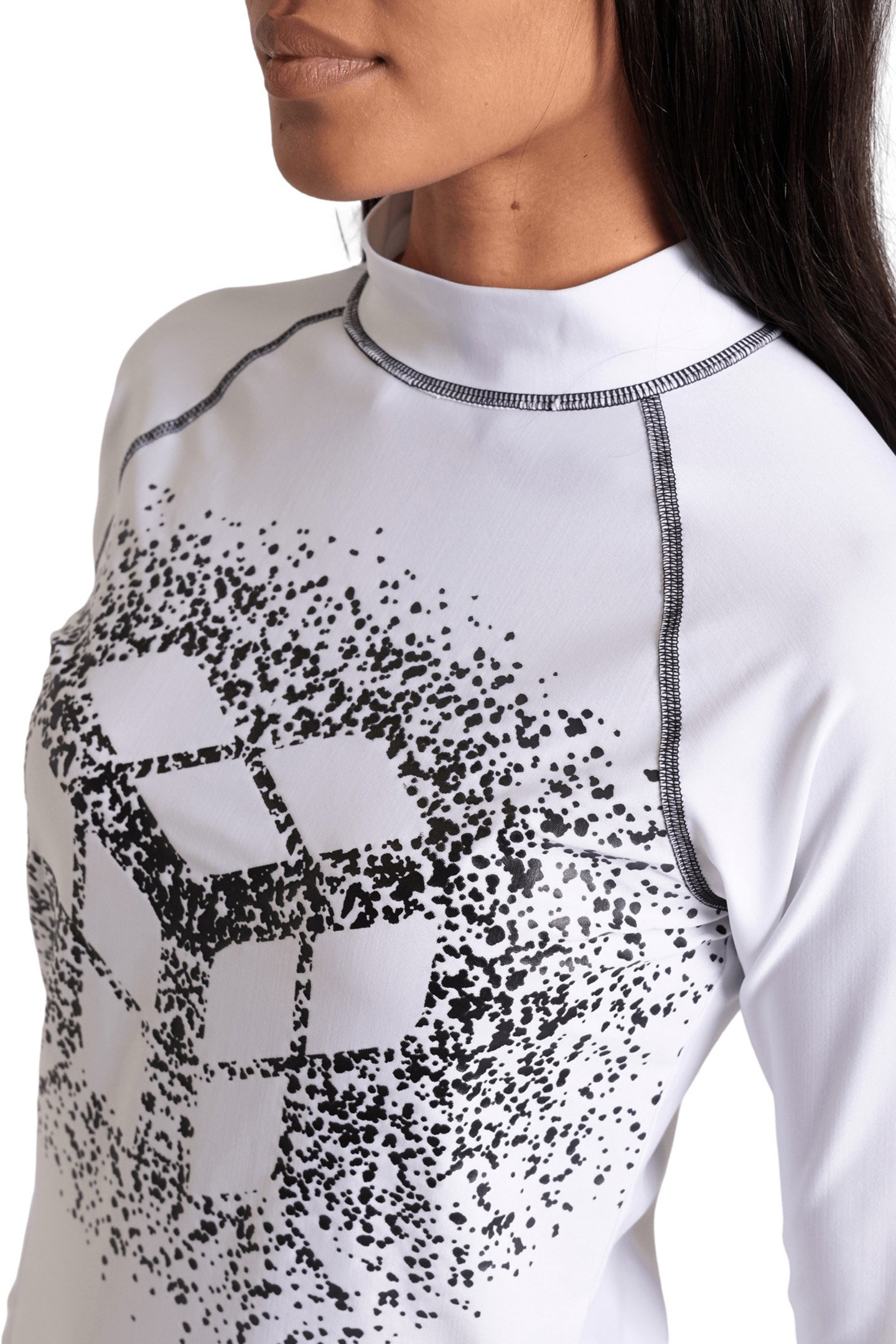 WOMEN'S ARENA RASH VEST L/S GRAPHIC WHITE-BLACK 4