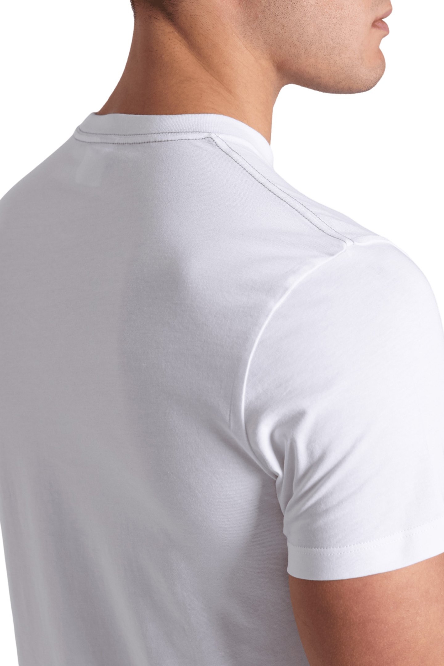 MEN'S T-SHIRT SOLID COTTON WHITE-WATER MONOGRAM 5