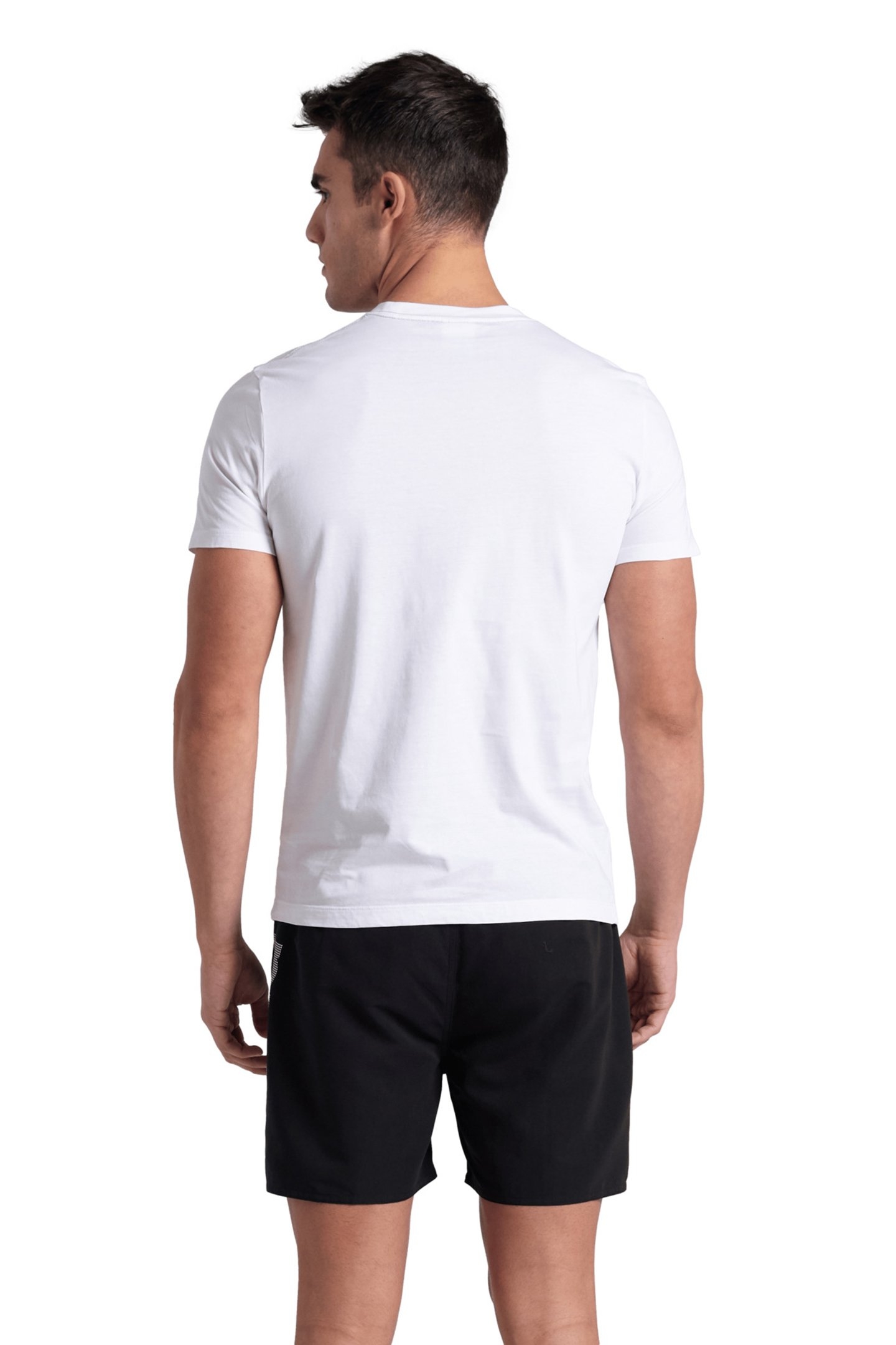 MEN'S T-SHIRT SOLID COTTON WHITE-BEACH 2