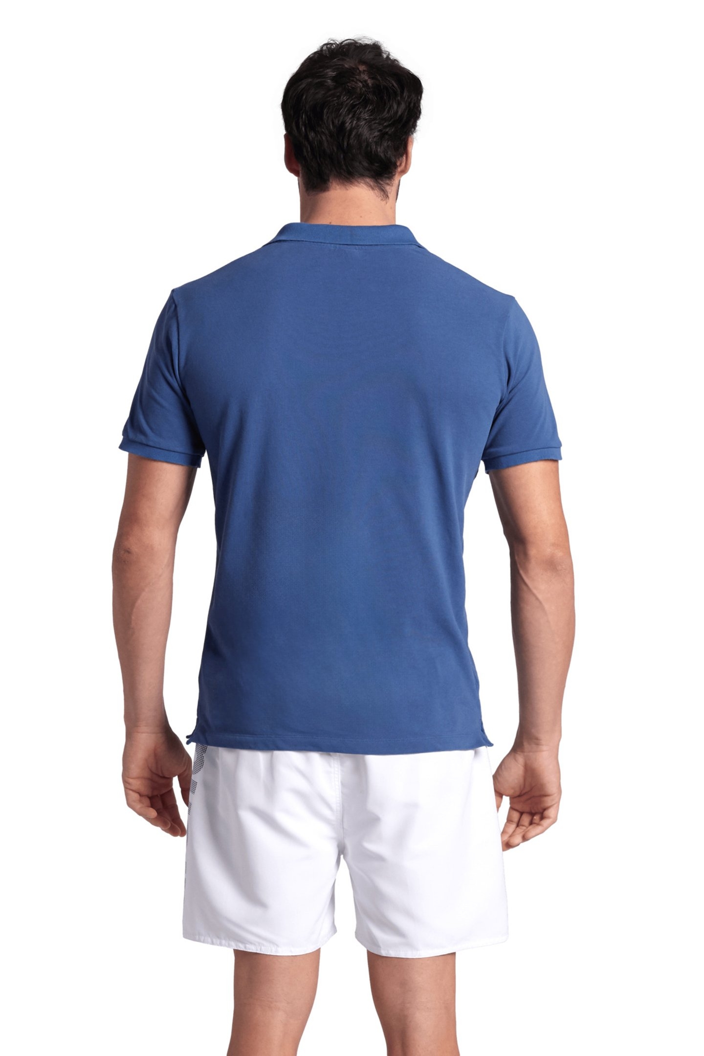 MEN'S POLOSHIRT SOLID COTTON PIQUET GREY BLUE-NAVY 2