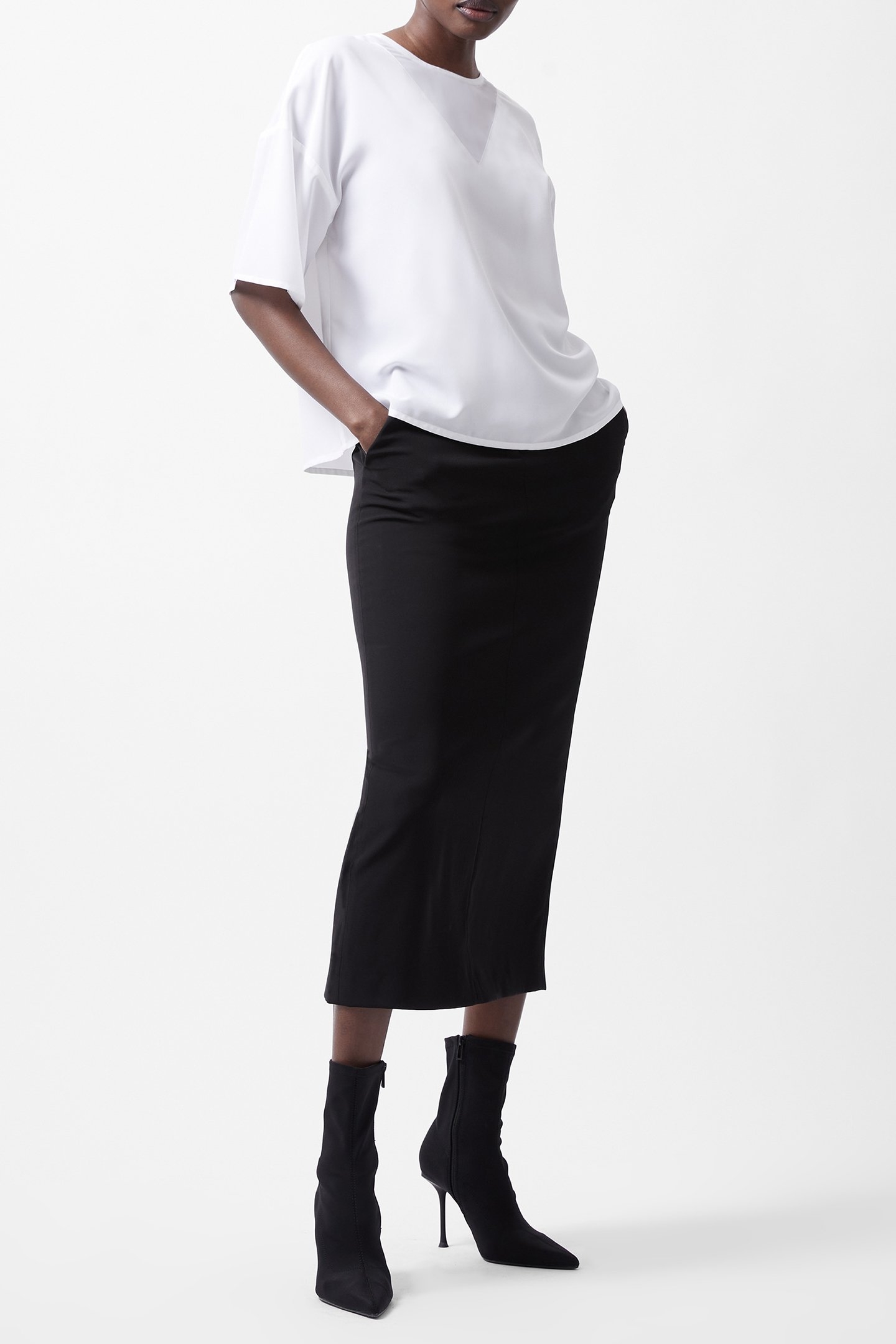 CAPRIANA CREPE TOP LINEN WHITE 2