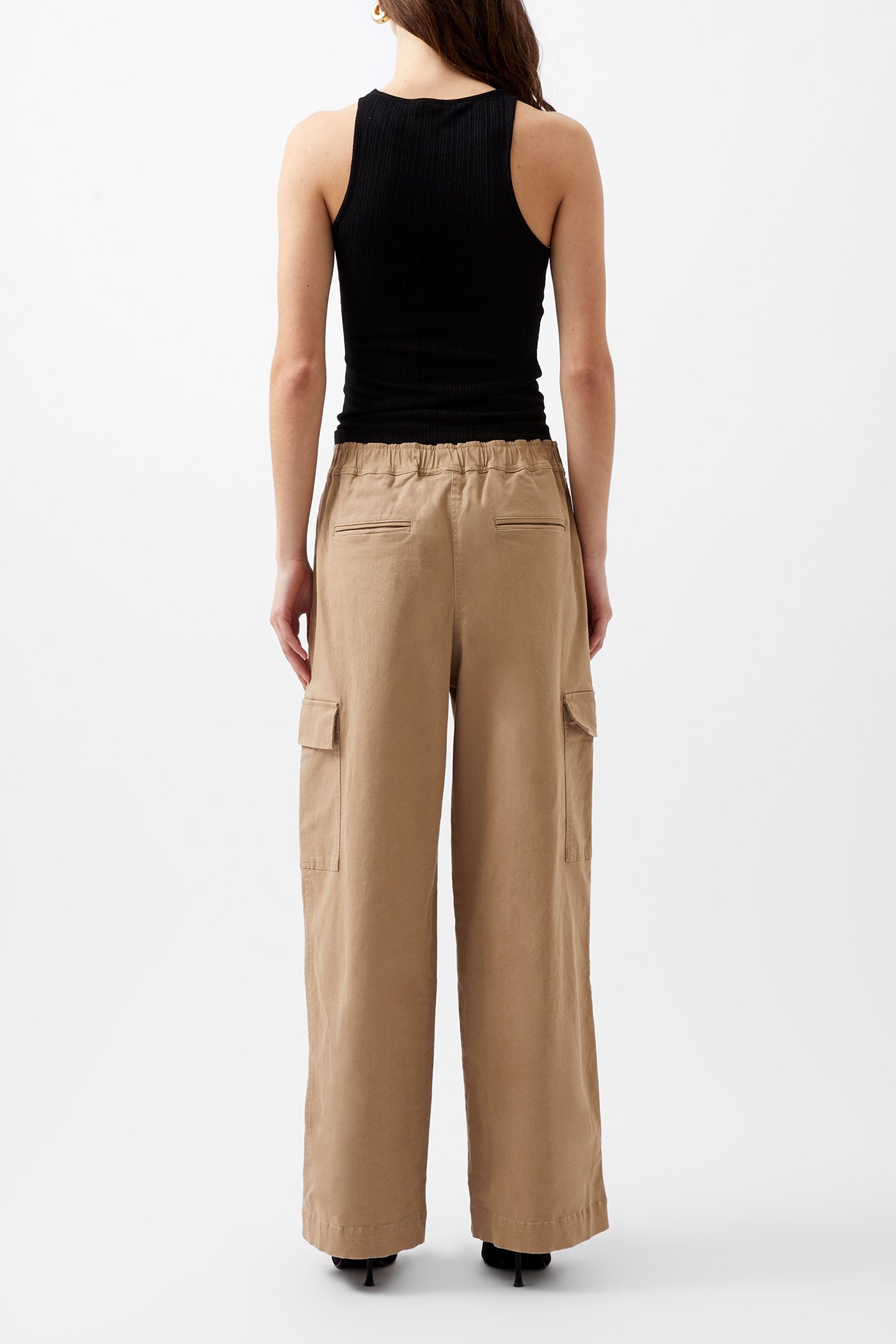 ATENA TWILL CARGO PANTS AUTUMN CAMEL 2