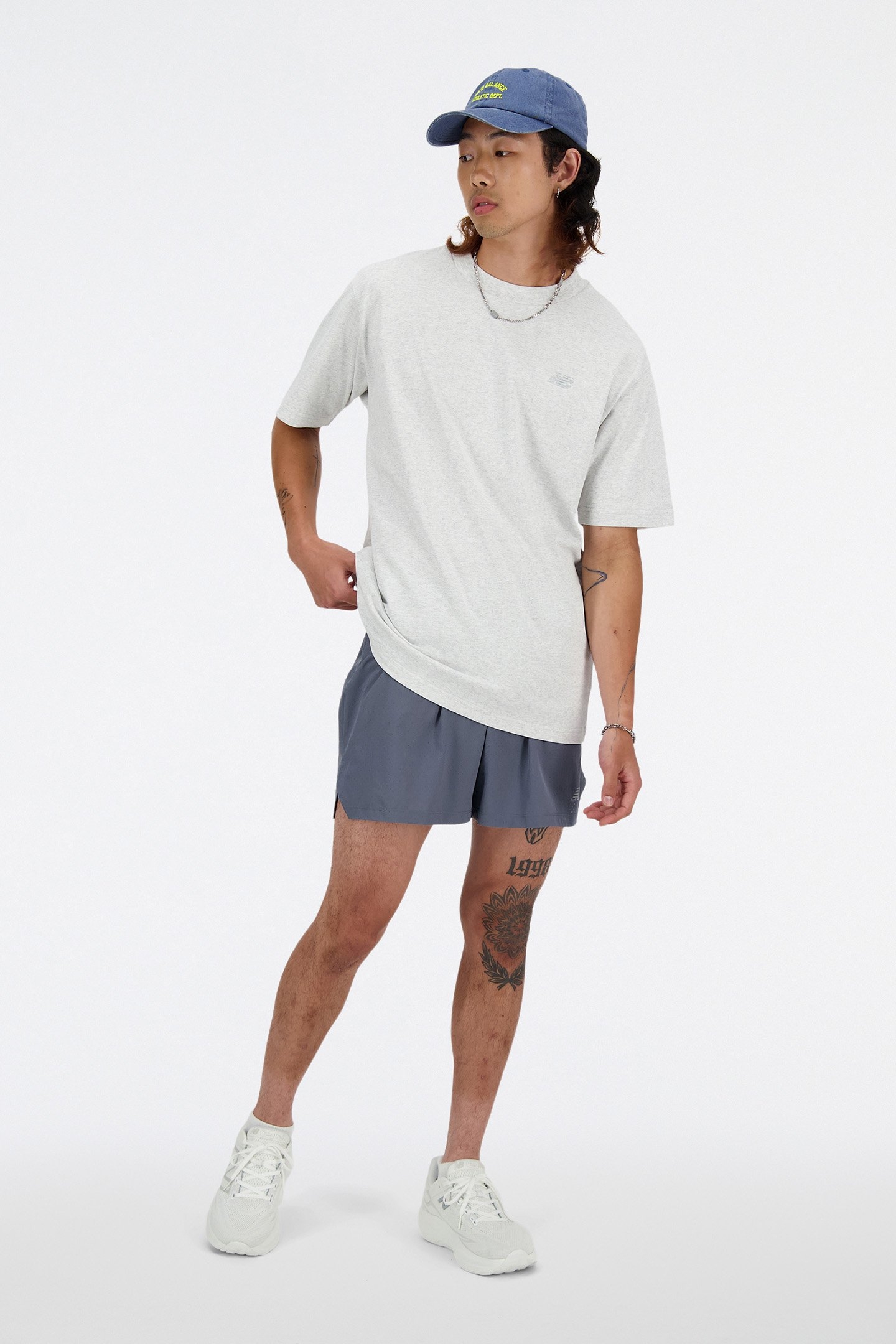 ATHLETICS COTTON T-SHIRT IN GREY 3