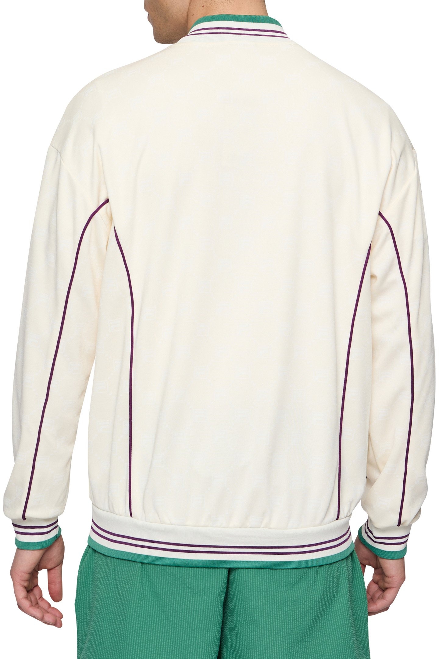 LIERNEUX LOOSE TRACK JACKET ANTIQUE WHITE F-BOX MONOGRAM AOP 2