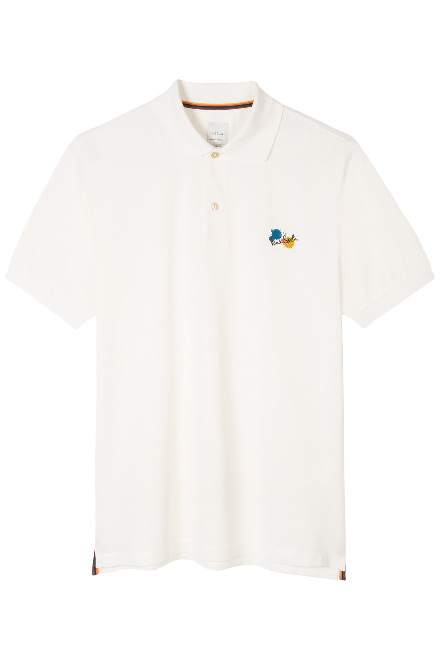 POLO SHIRT PAINT SPLATTER WHITE 3