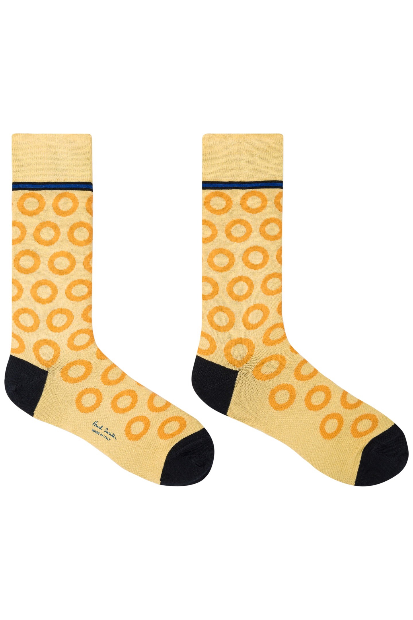 SOCK GLOW POLKA YELLOW 2