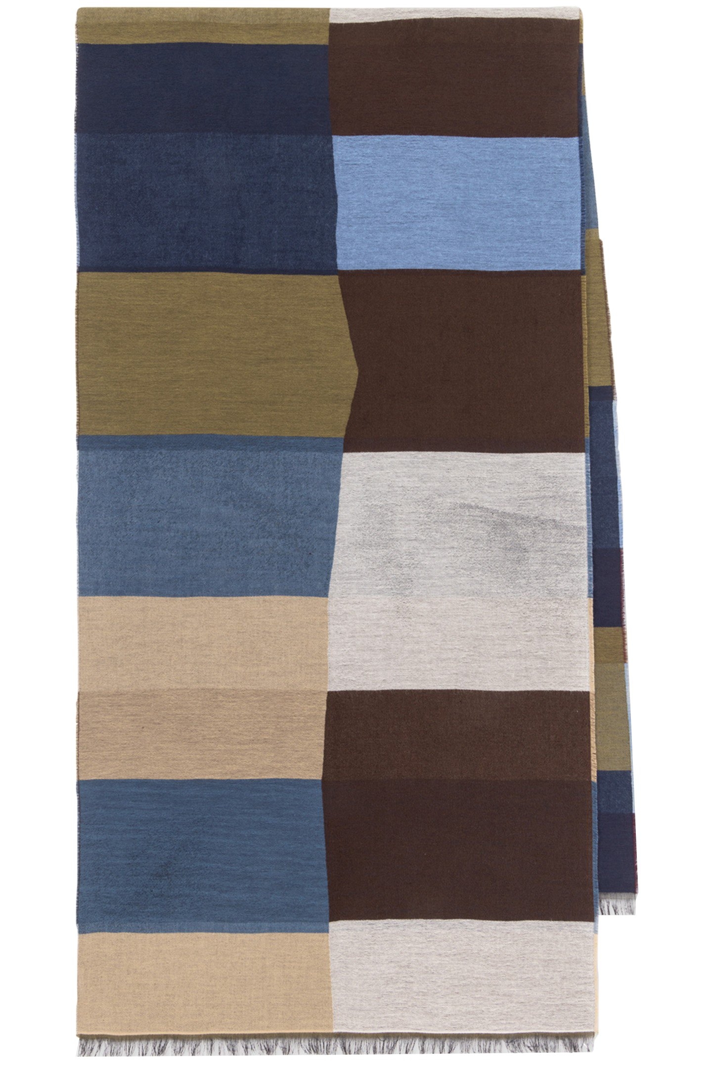 SCARF OVERLAP CHECK NAVY 1