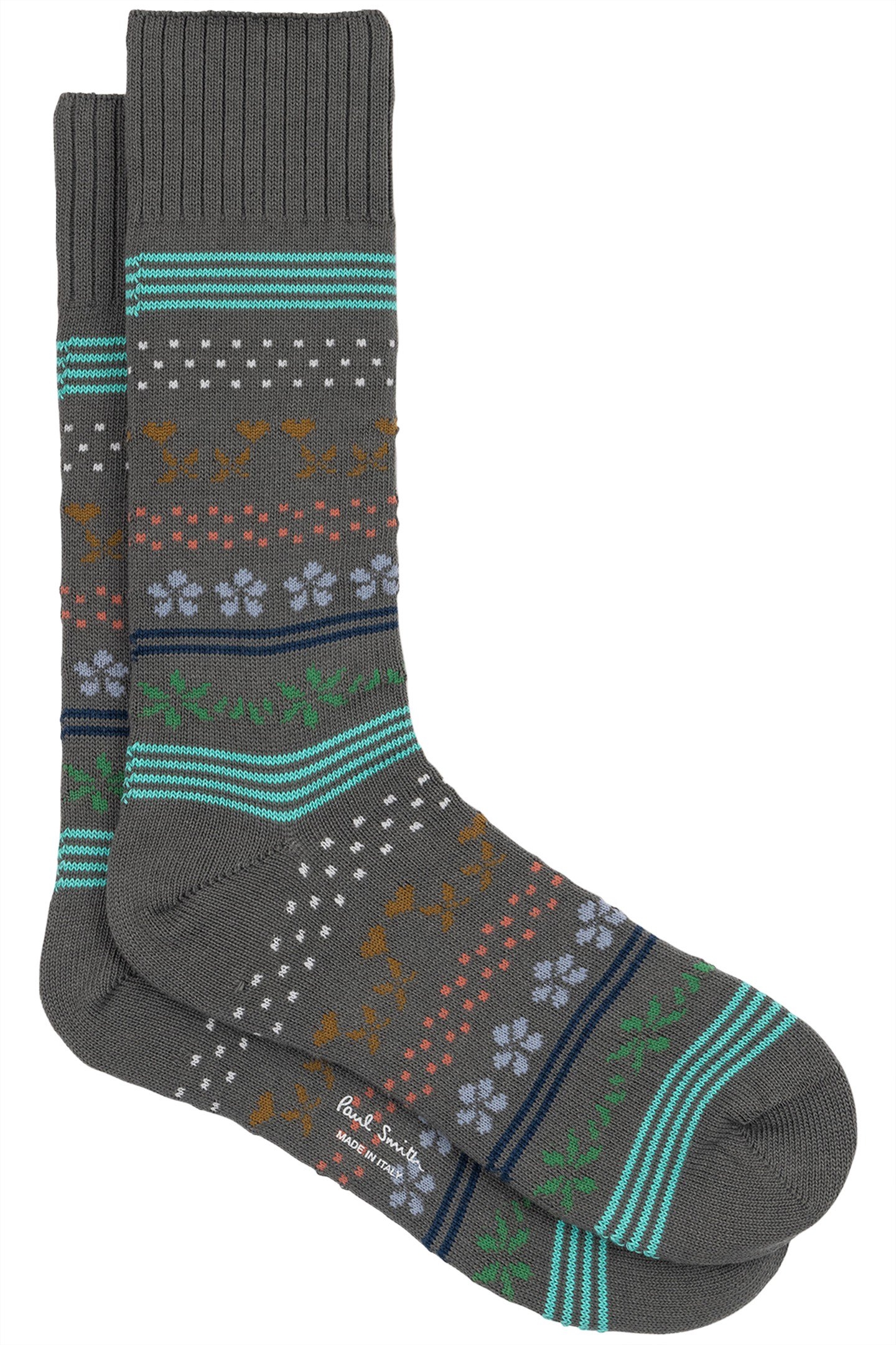 MEN SOCK CLYDE BANDANA SLATE 2