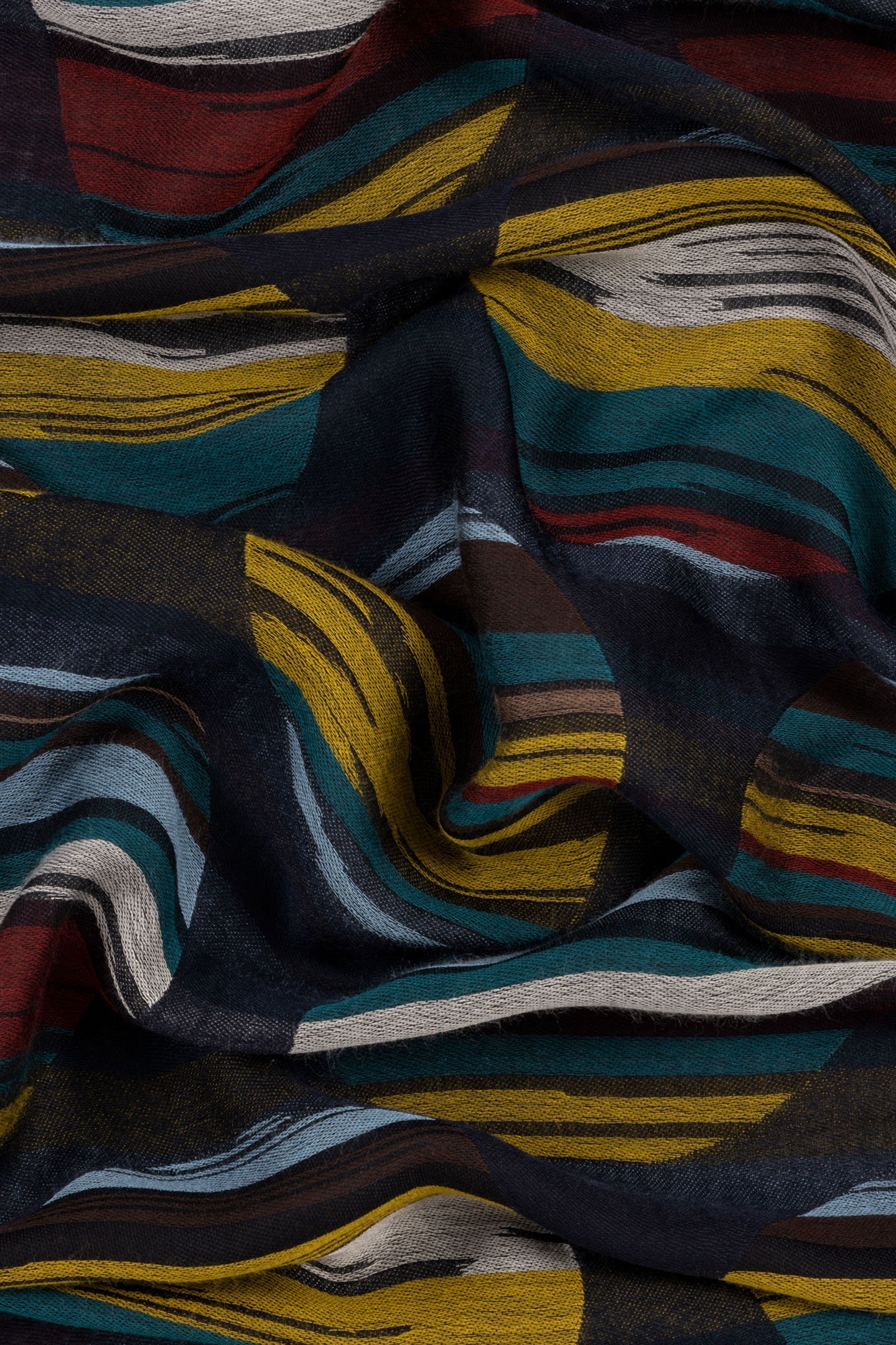 MEN SCARF SIGNATURE POLKA BLACK 4