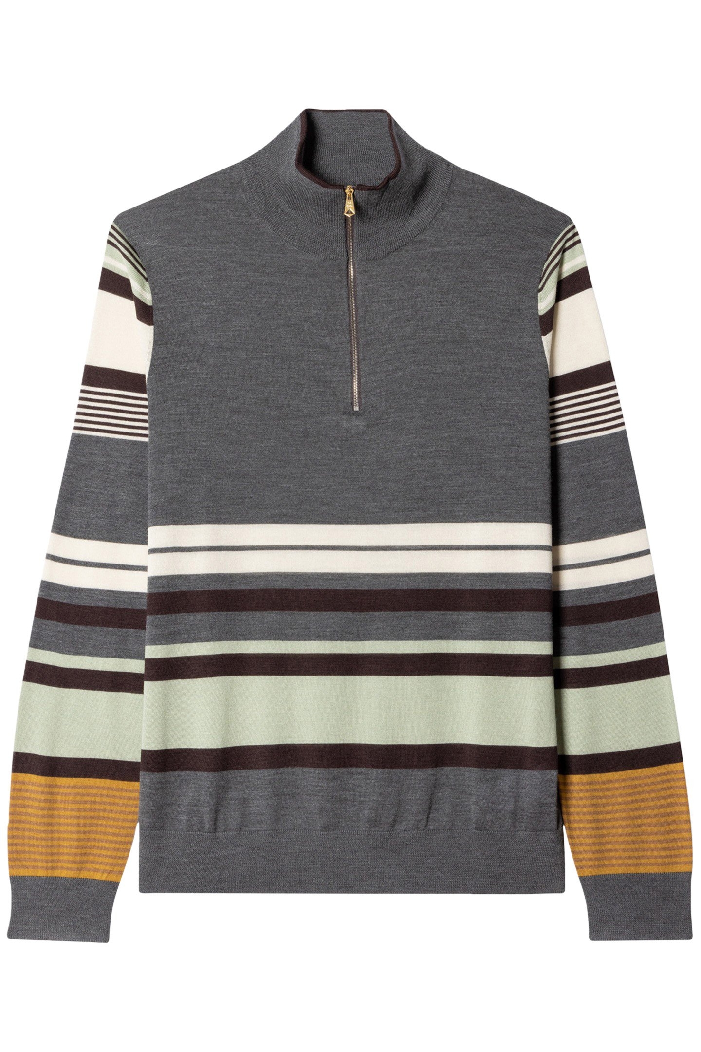 SWEATER ZIP NECK SLATE 3