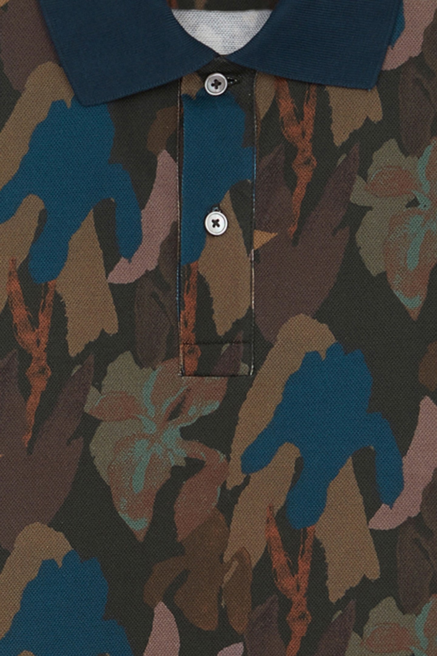 IRIS PRINT POLO DARK BROWN 2