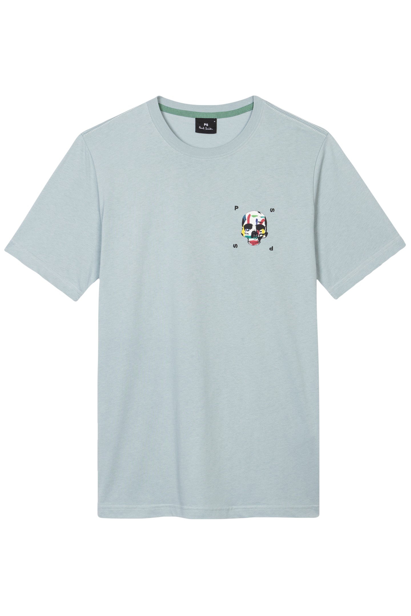 REG FIT TSHIRT PS SKULL GREYISH BLUE 1