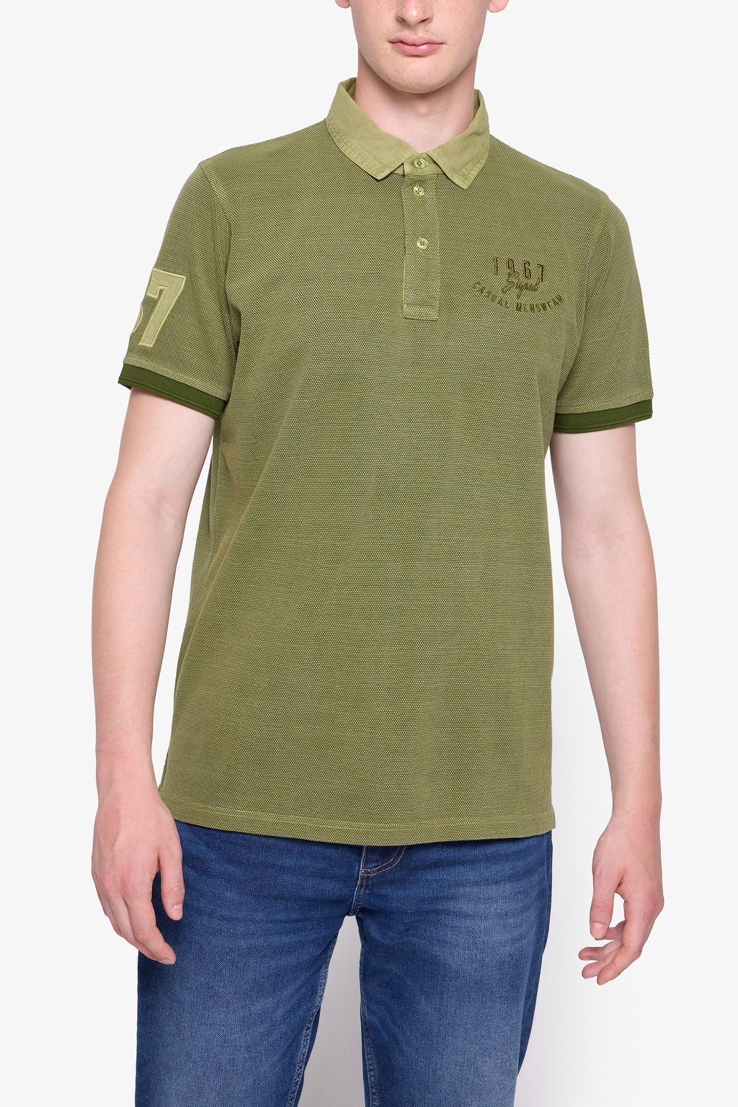 OSCARSI BADGE POLO CYPRESS GREEN 1