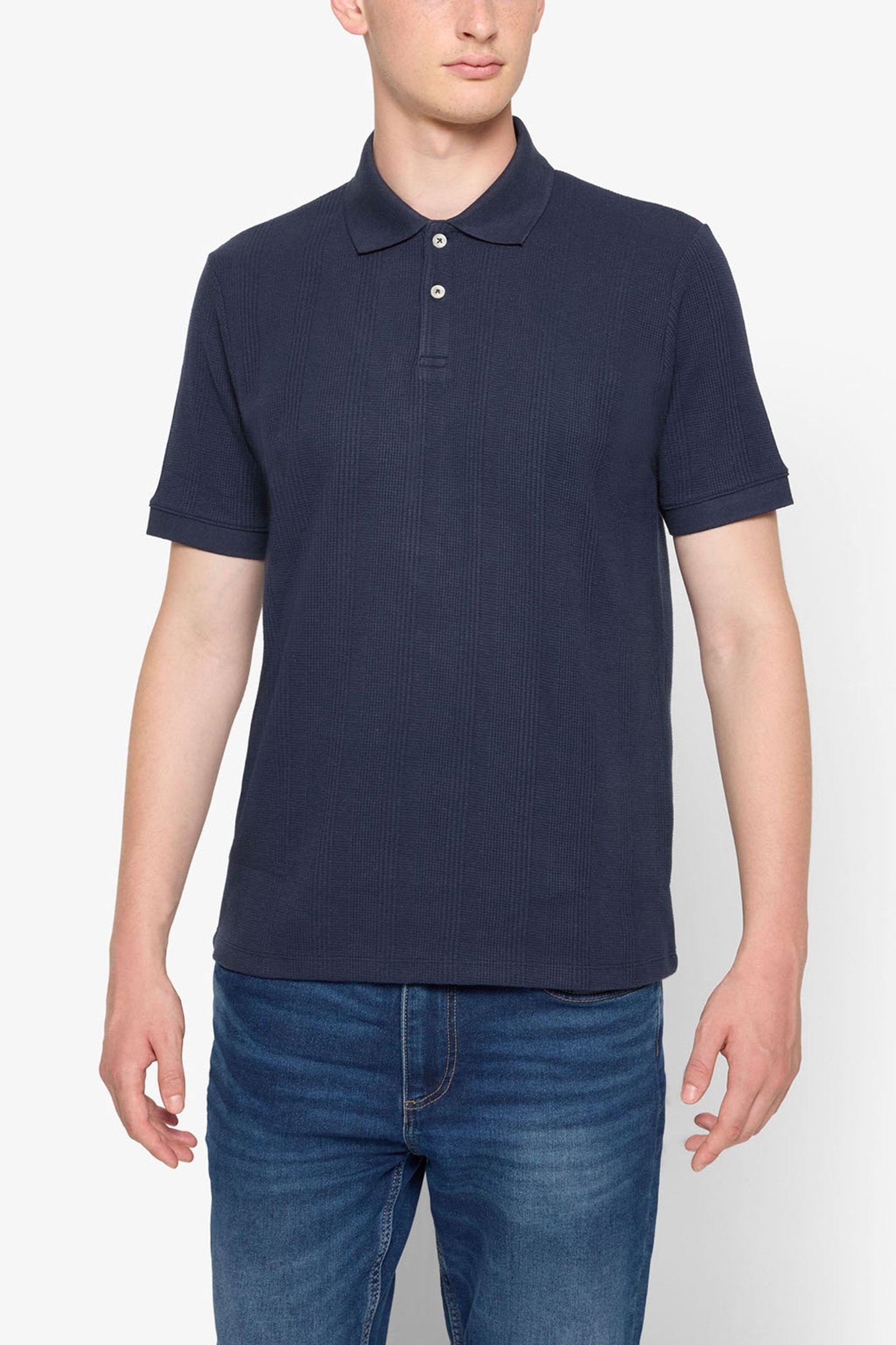 OLAUSI STRUCTURED POLO DEEP MARINE 1