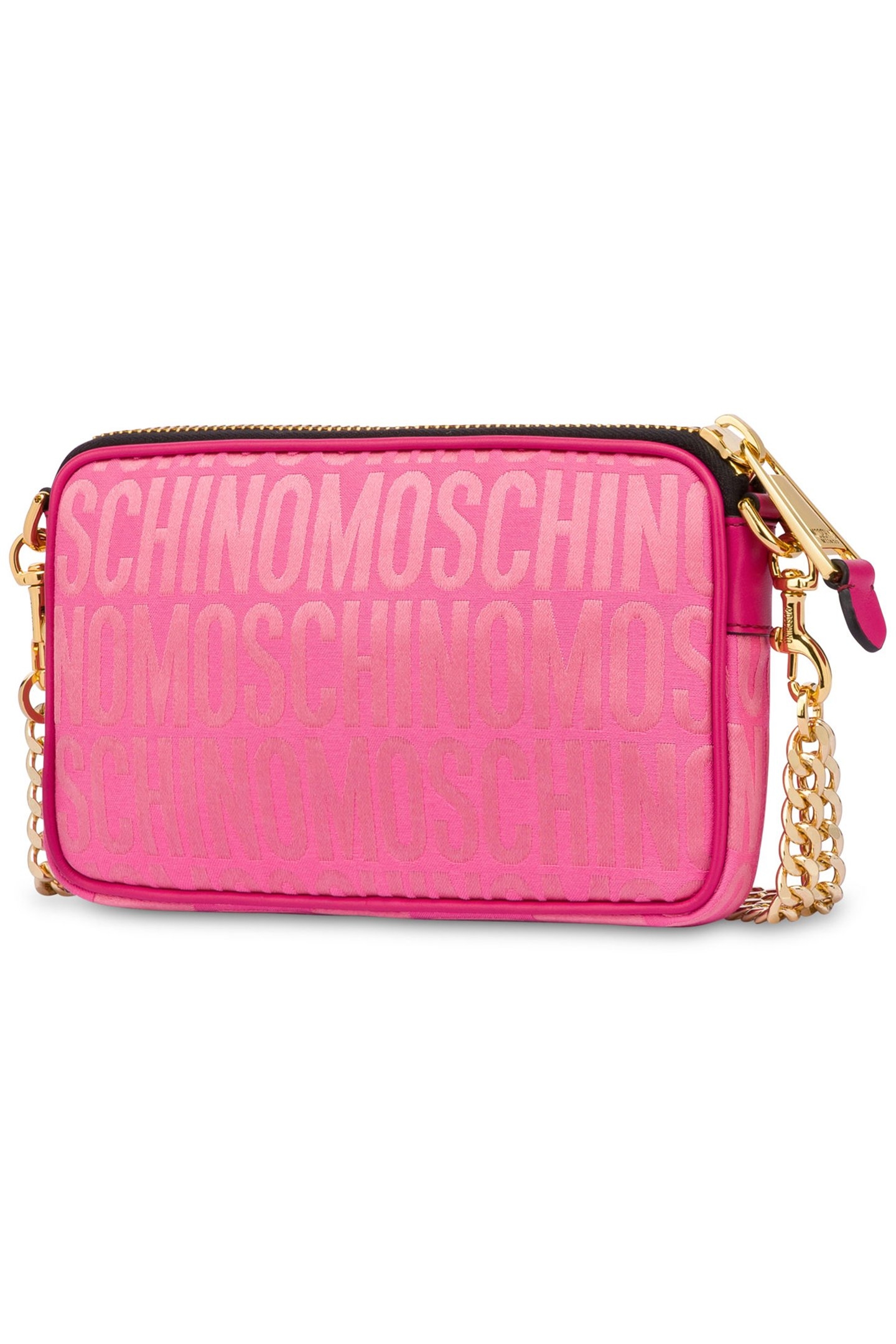 ALLOVER LOGO SMALL SHOULDER BAG PINK 2