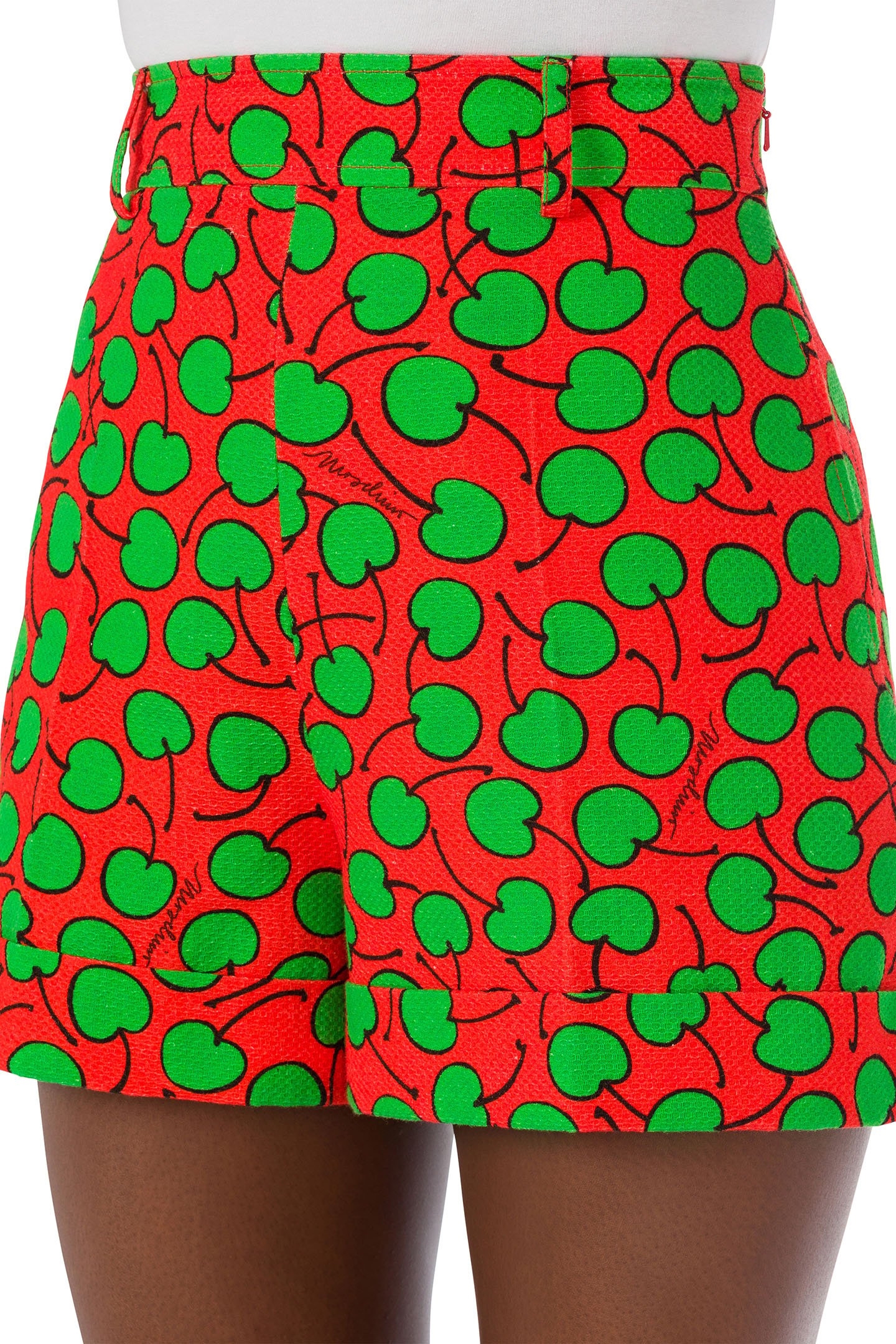 ALLOVER CHERRY PIQUÉ SHORTS RED 4