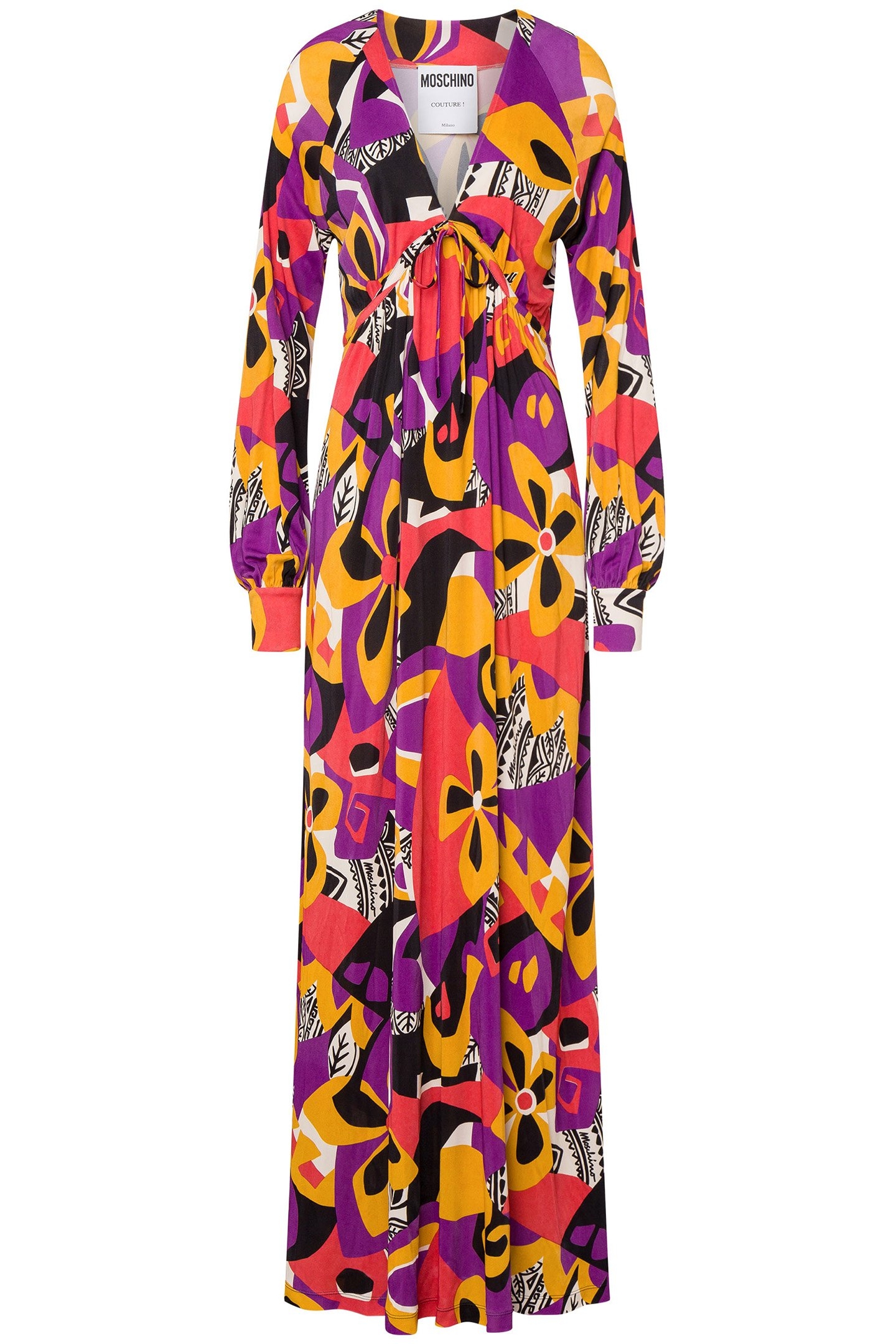 GEOMETRIC PRINT JERSEY DRESS MULTICOLOUR 3