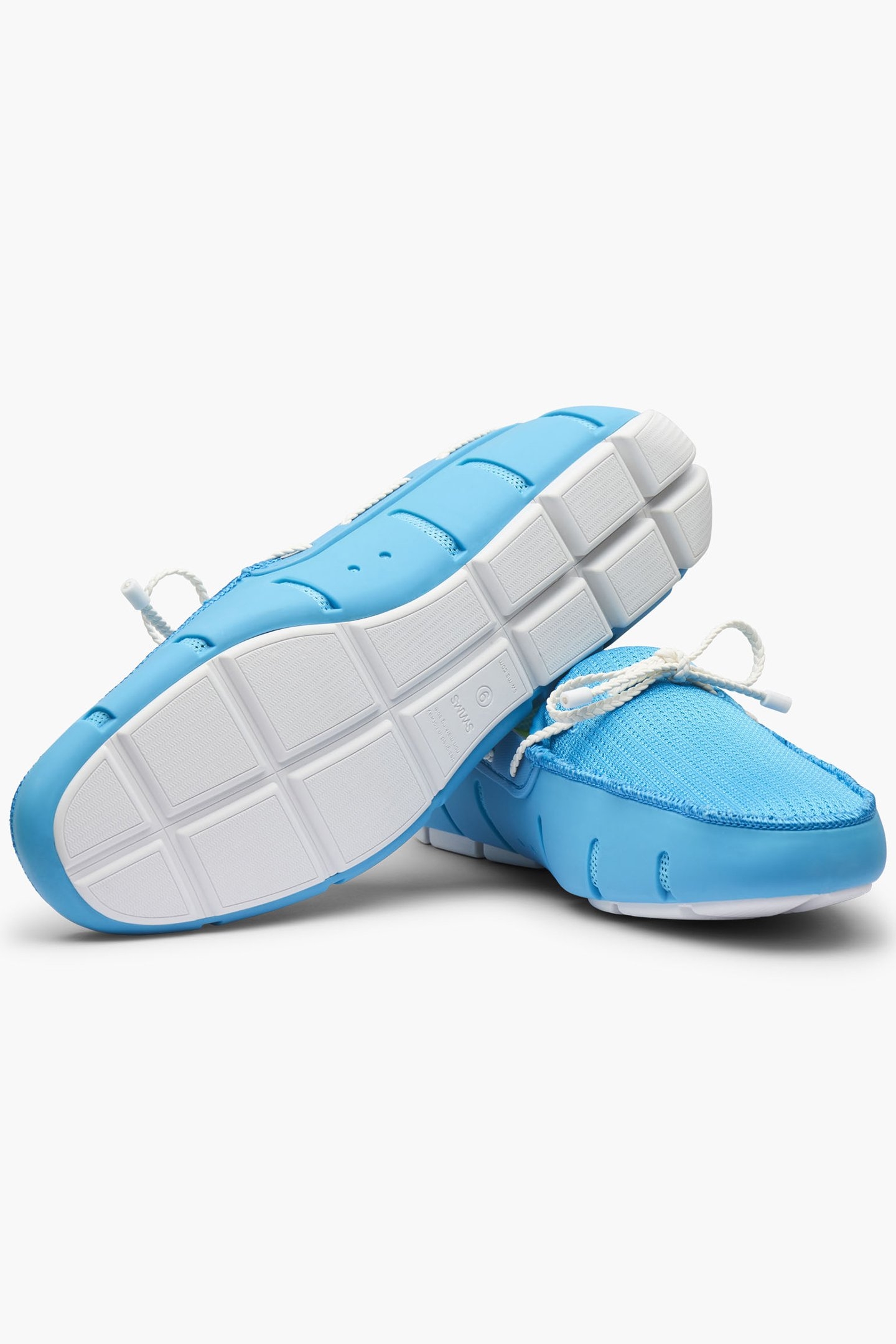 BRAIDED LACE LOAFER AQUA/WHITE 3