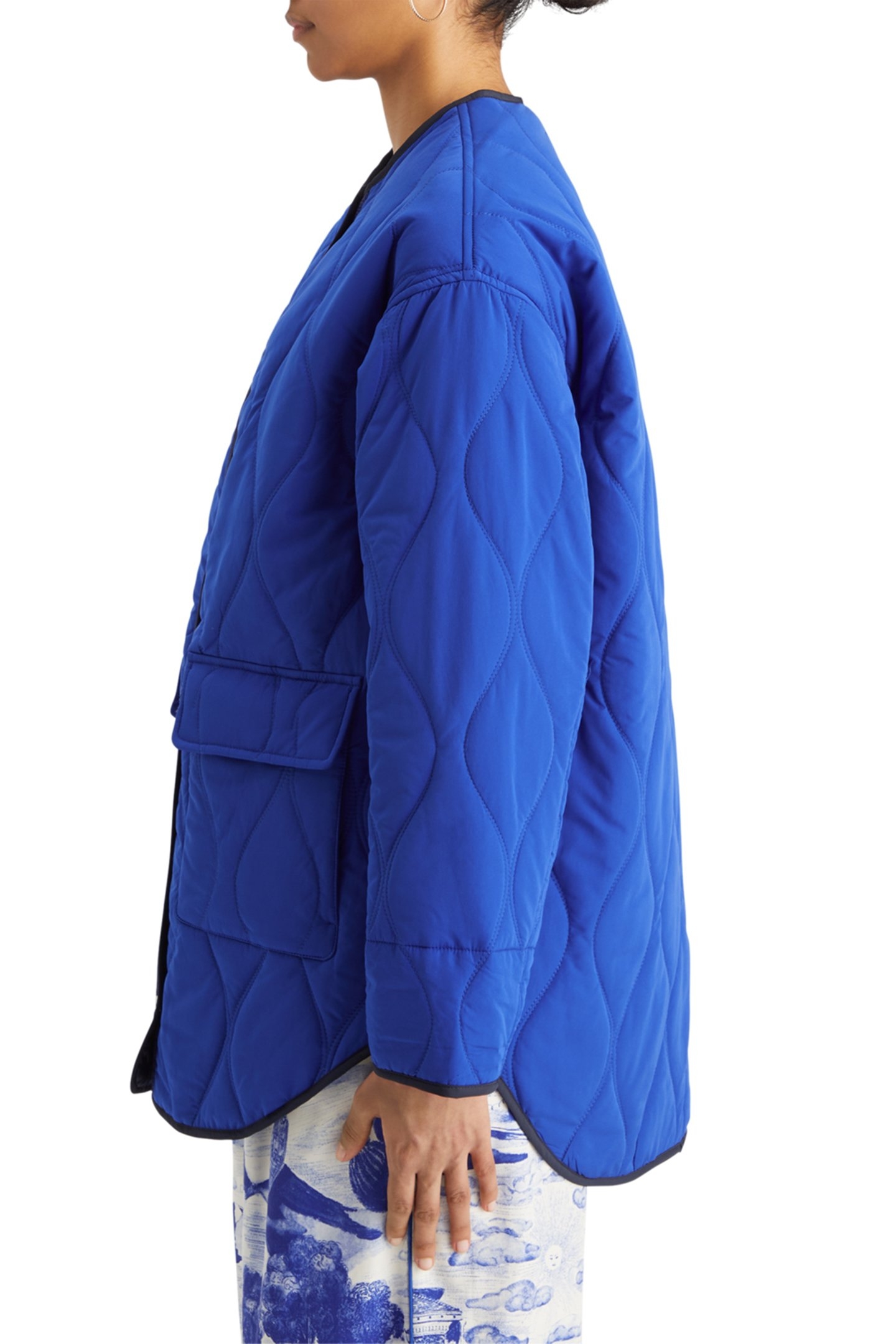 OVERSIZED ONION QUILT LINER JACKET ELECTRIC BLUE 6