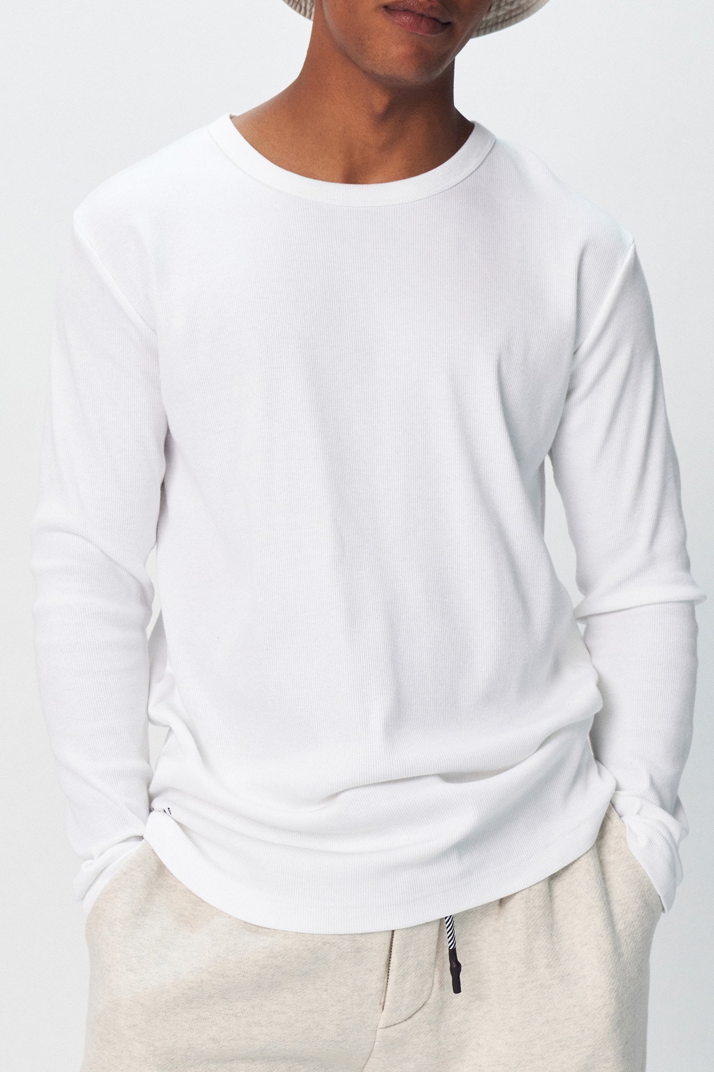 ALEX RIB JERSEY TEE WHITE 1