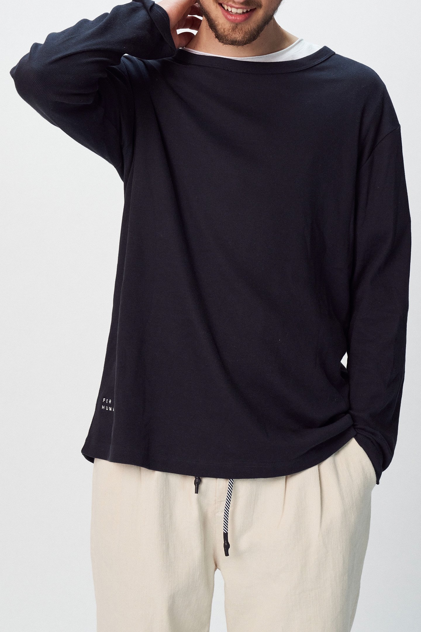 ALEX RIB JERSEY TEE DARK BLUE 1