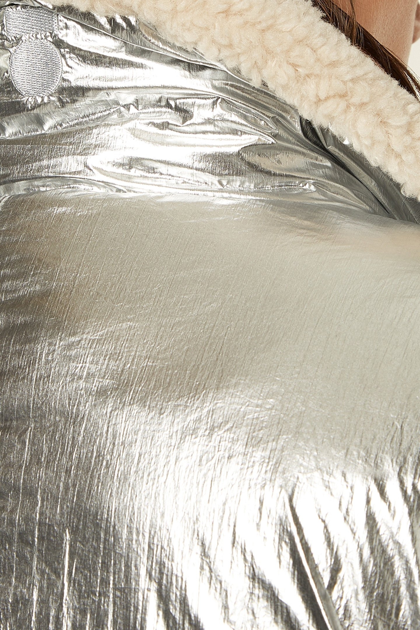 METALLIC PUFFER JACKET SILVER 7