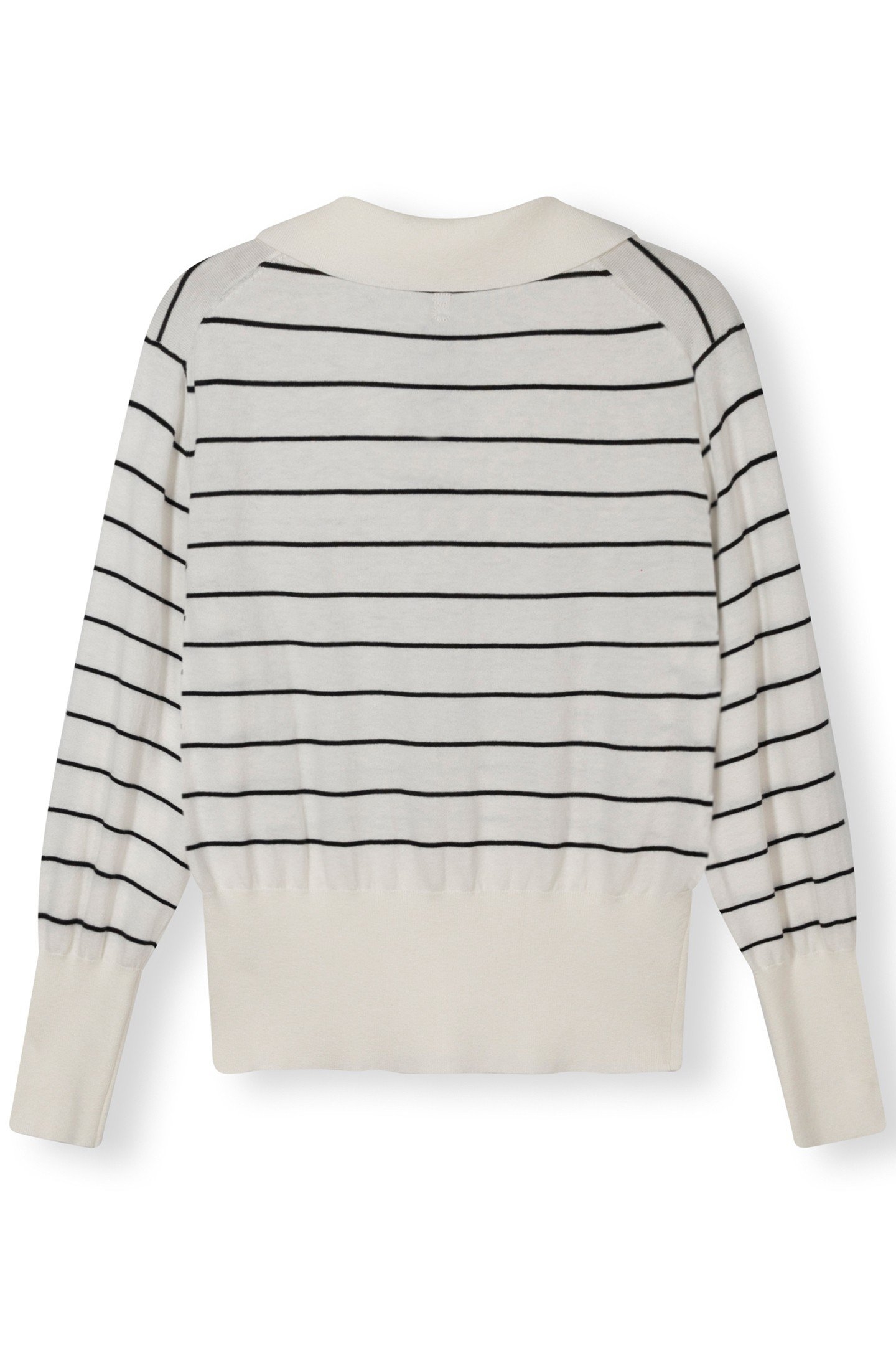COLLAR SWEATER KNIT STRIPE ECRU 4
