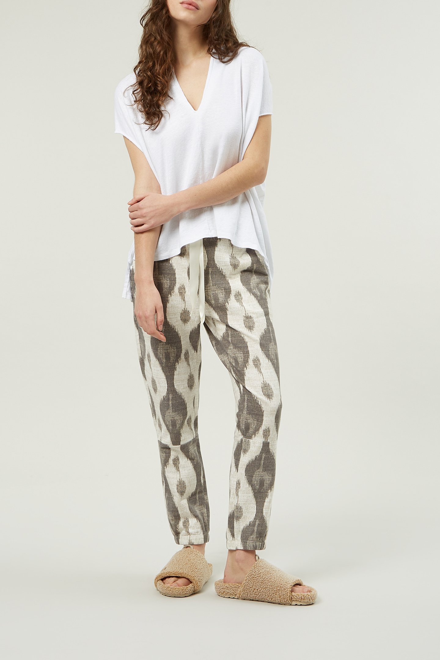 CROPPED JOGGER IKAT ECRU 2