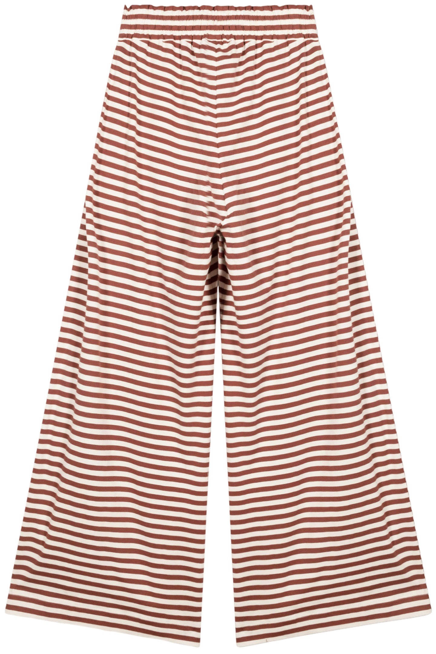 WIDE LEG PANTS STRIPE WARM WHITE/BURGUNDY 5