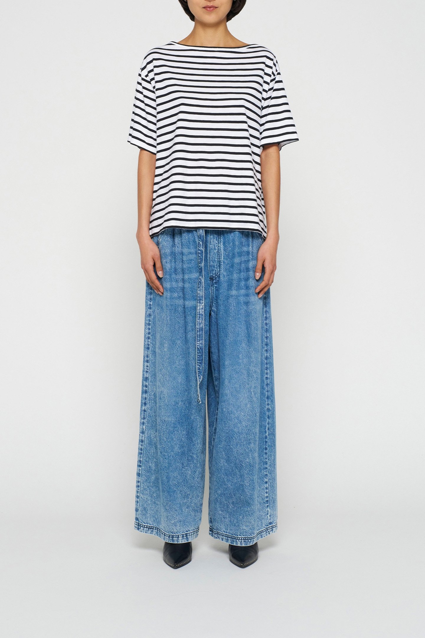 FLOWY DENIM PANTS BLUE DENIM 1