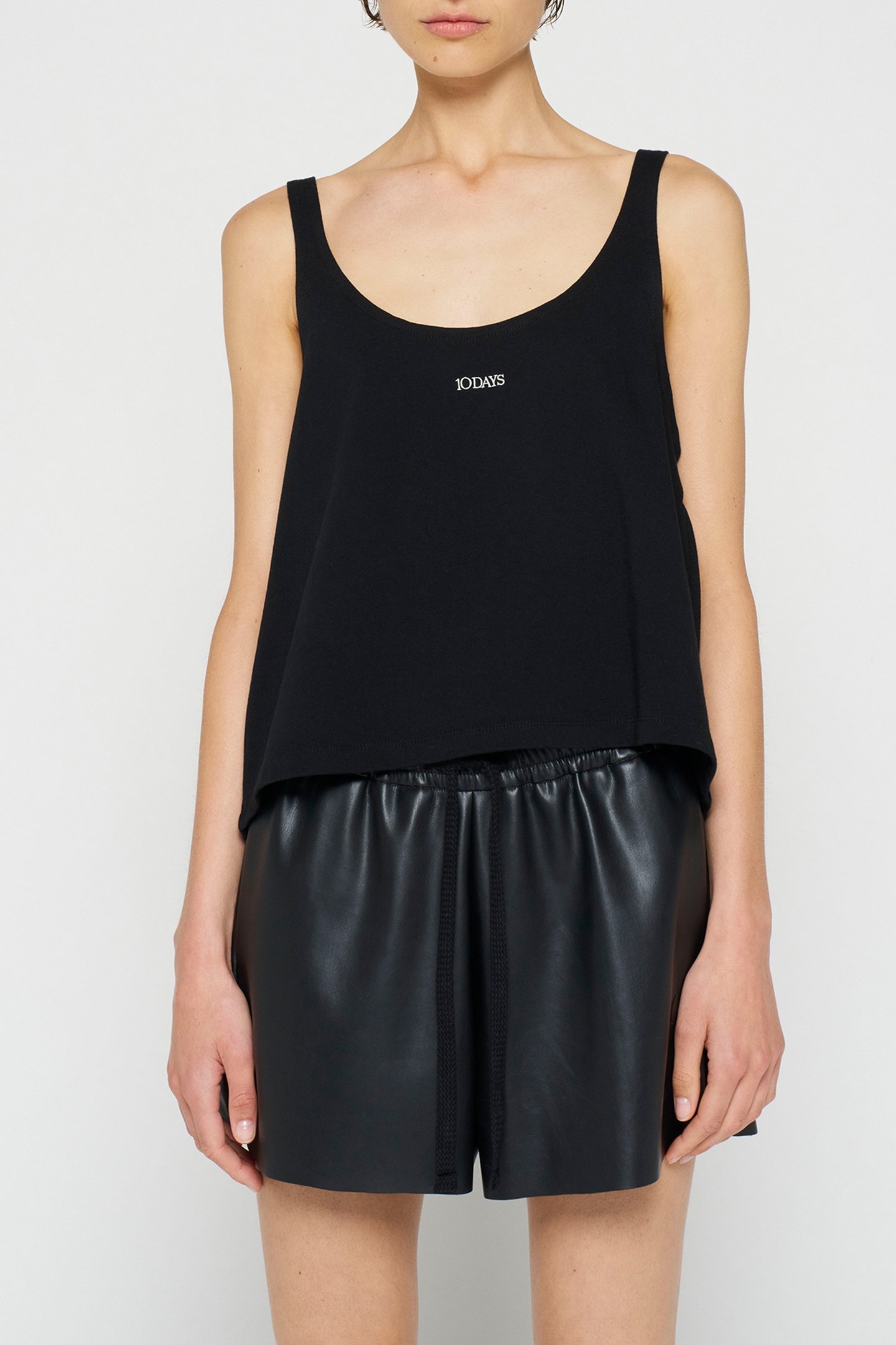 COTTON TANK TOP BLACK 2