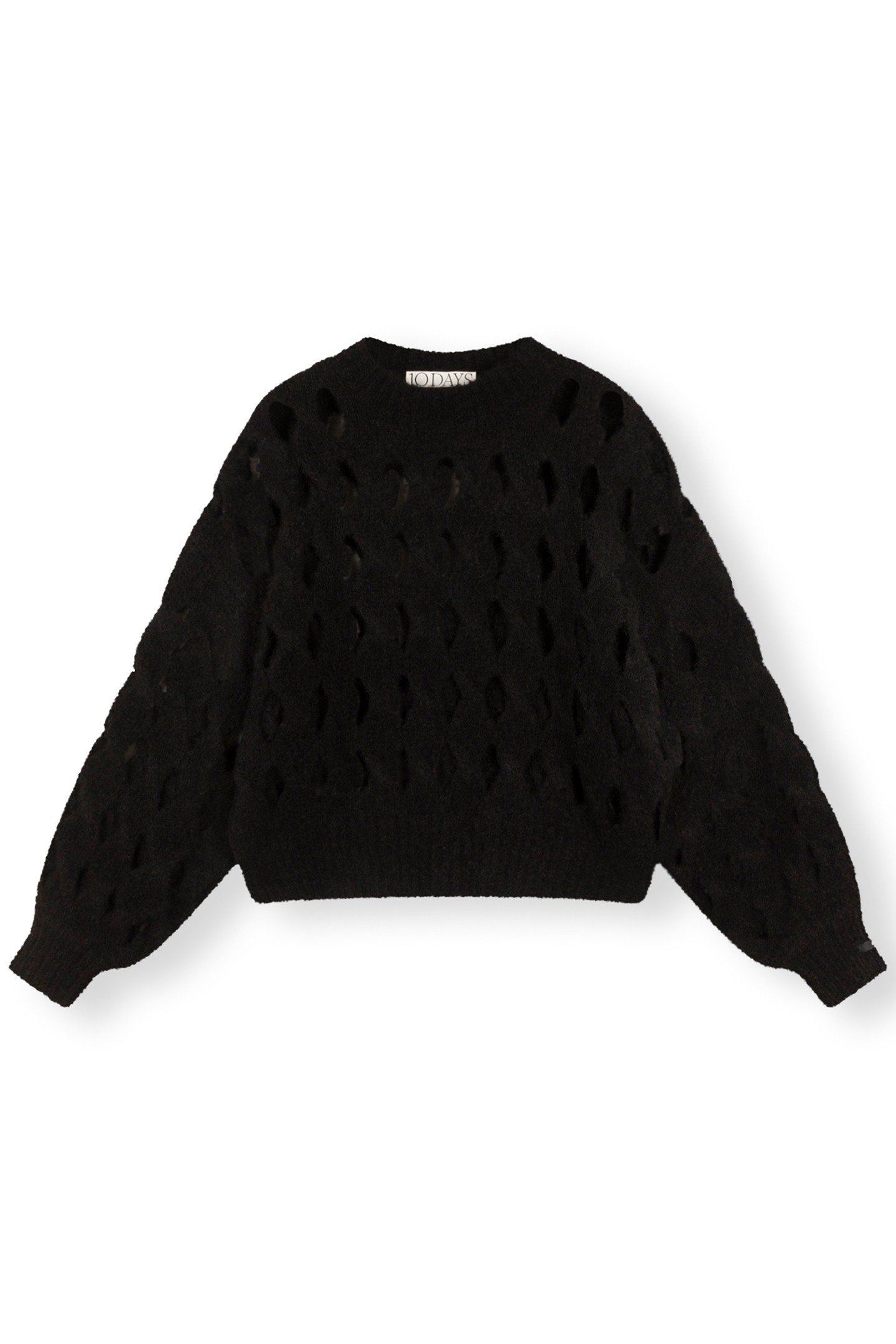 OPEN KNIT SWEATER BLACK 4