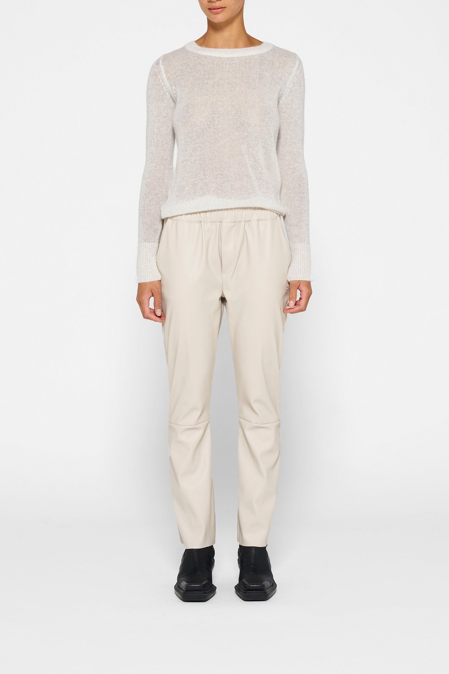 LONGSLEEVE TOP KNIT SPARKLE ECRU 2