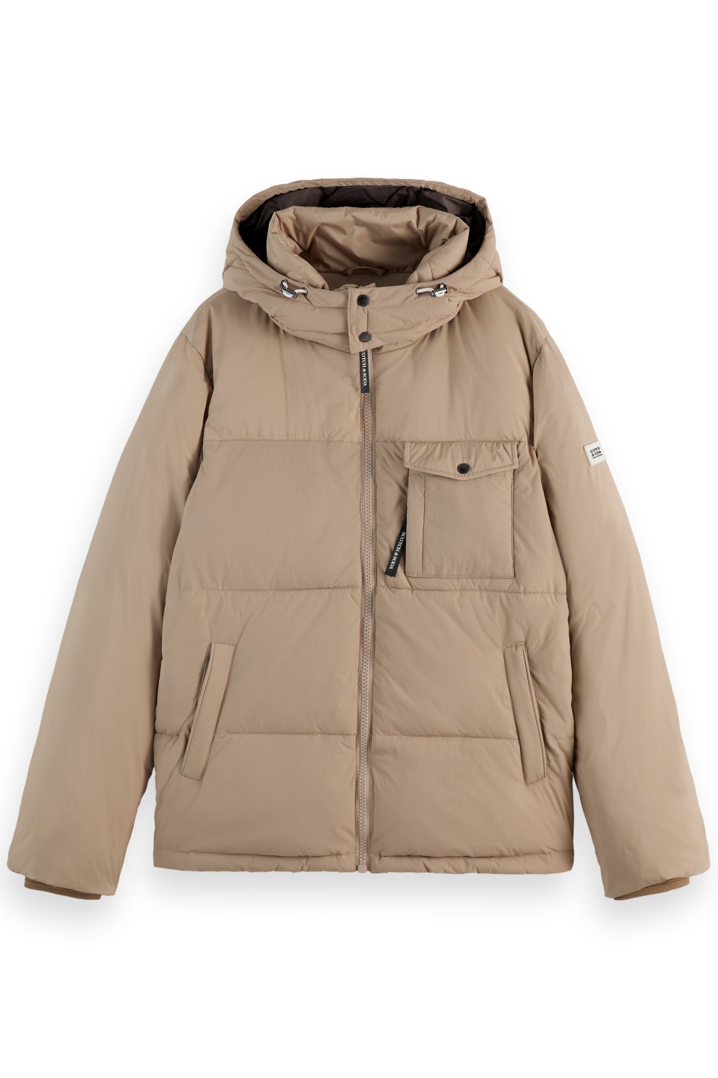 HOODED PUFFER JACKET MOCHA 4