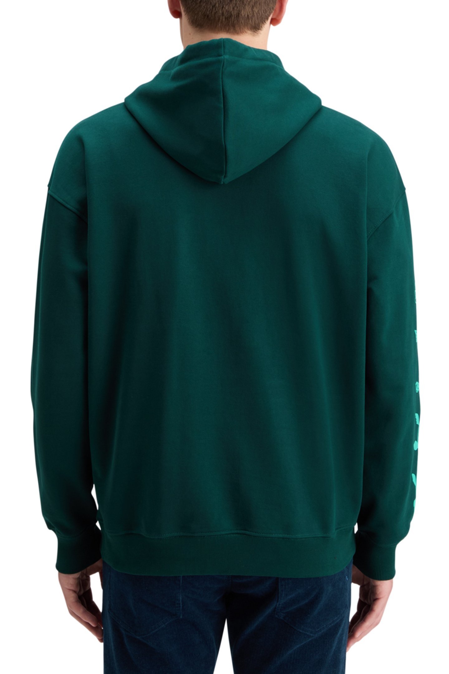 LOOSE FIT ARTWORK HOODIE CYPRESS GREEN 2