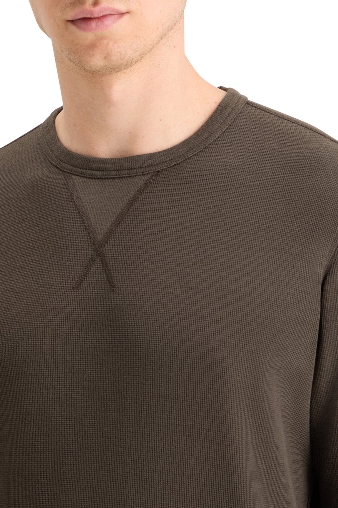 WAFFLE T-SHIRT LS COFFEE 6