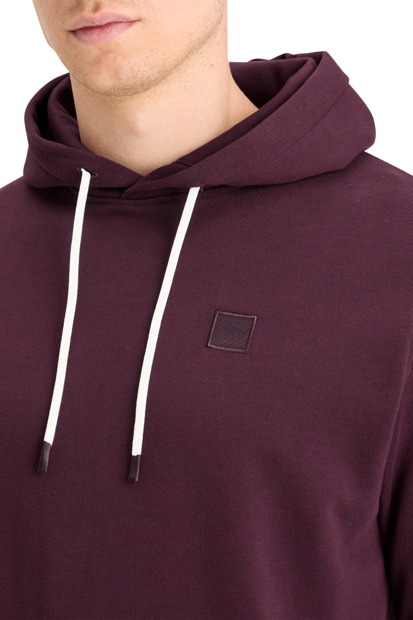 ESSENTIAL LOGO BADGE HOODIE DARK GRAPE 7