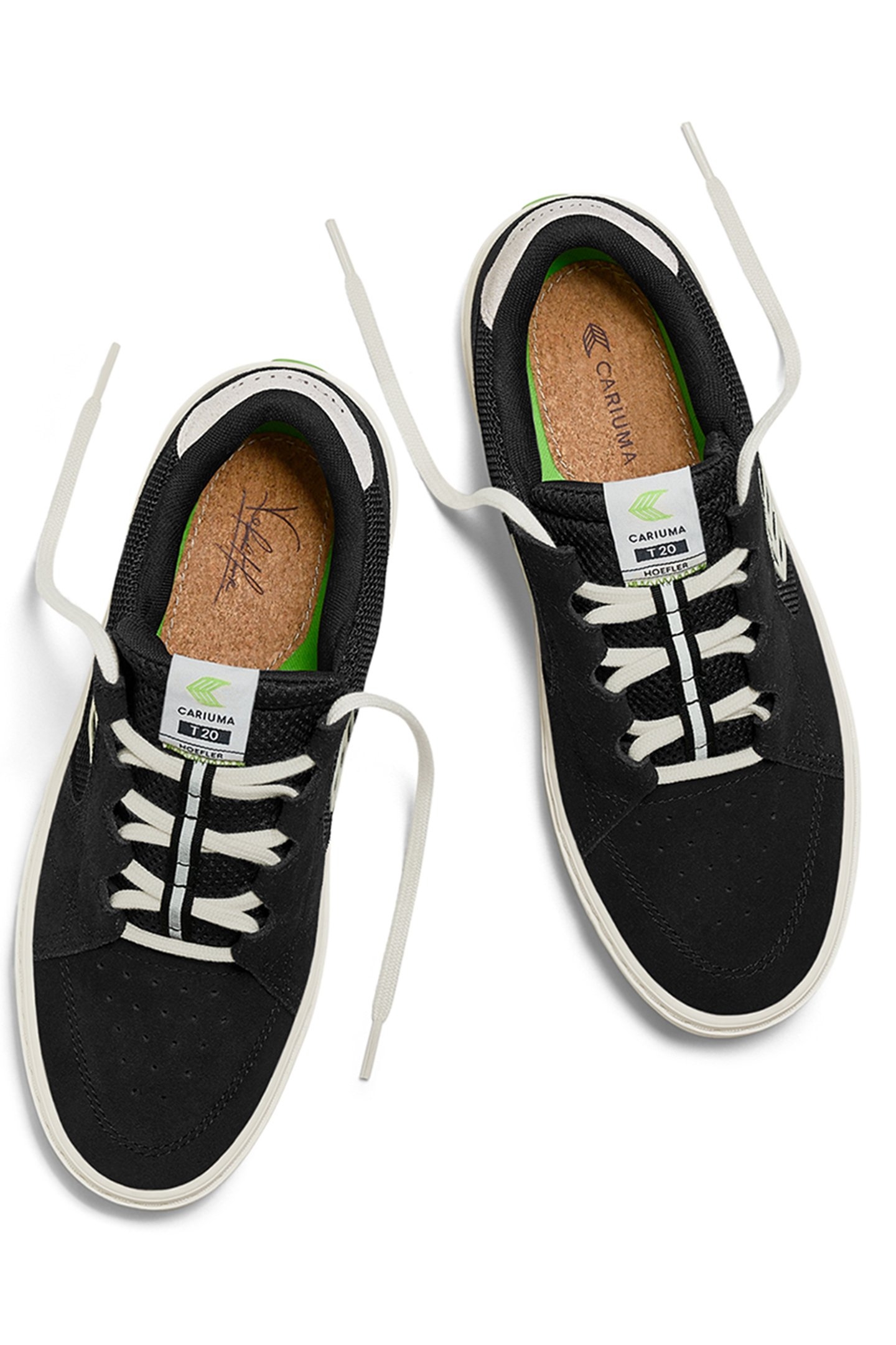 T20 PRO BLACK SUEDE AND MESH IVORY LOGO SNEAKER 3