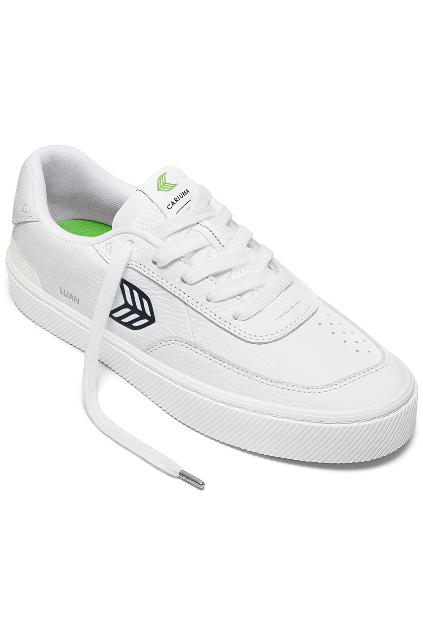 LUAN PRO WHITE PREMIUM LEATHER BLACK LOGO SNEAKER 2