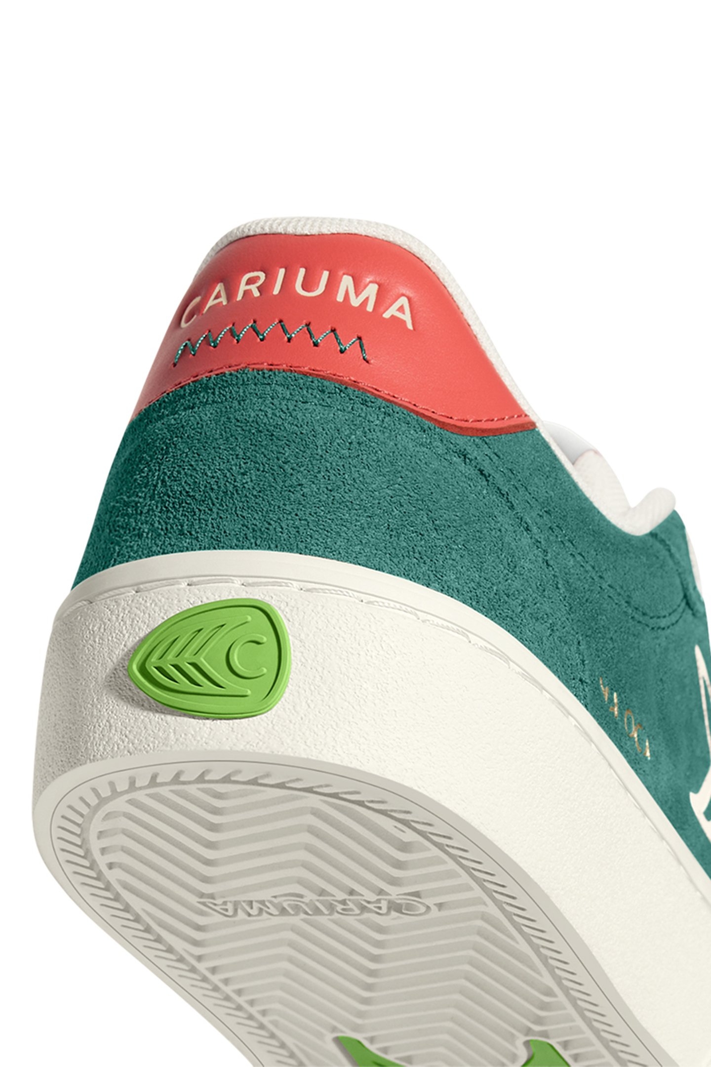 NAIOCA TEAL SUEDE IVORY LOGO WATERMELON SNEAKER 6