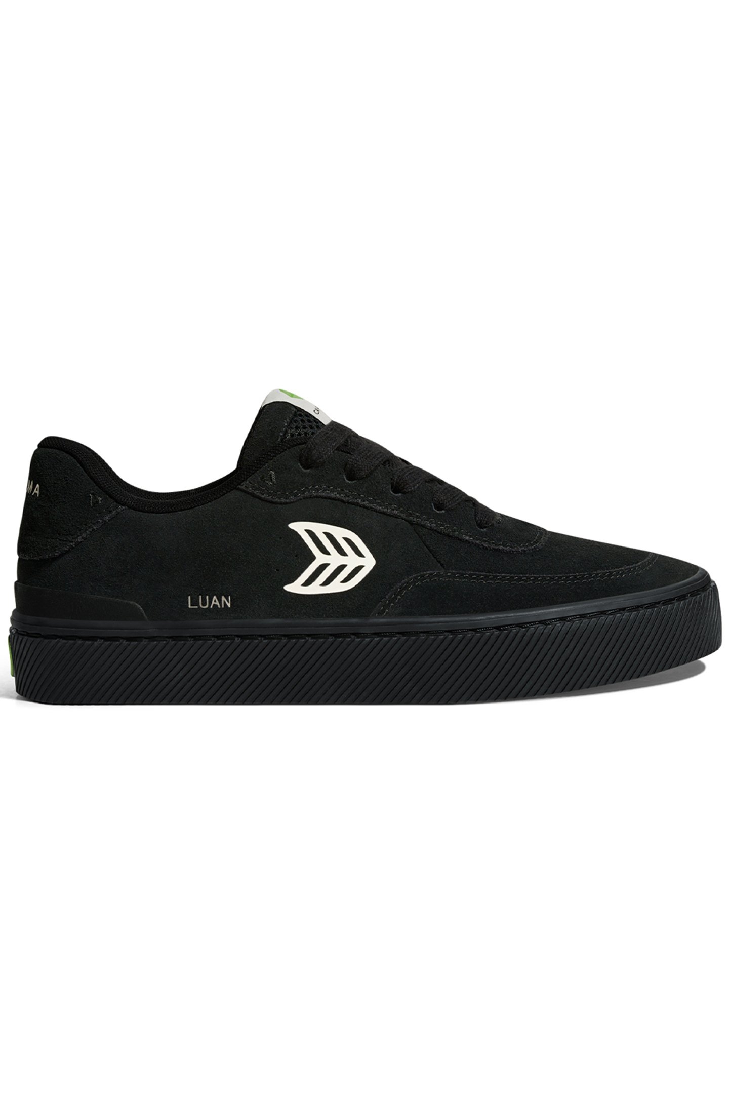 LUAN PRO ALL BLACK SUEDE IVORY LOGO SNEAKER 1