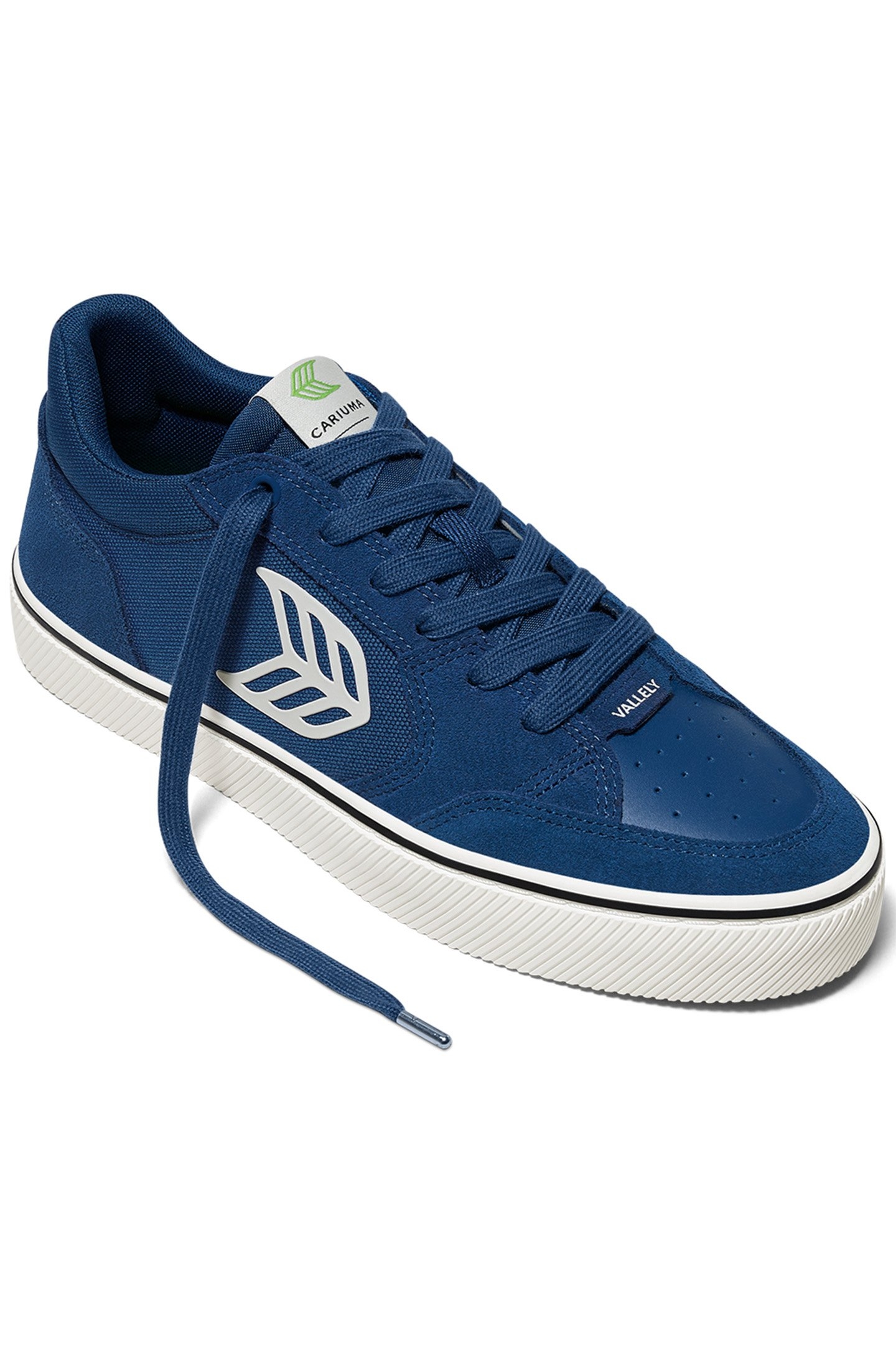 VALLELY PRO MYSTERY BLUE SUEDE AND CORDURA OFF-WHITE LOGO SN 2